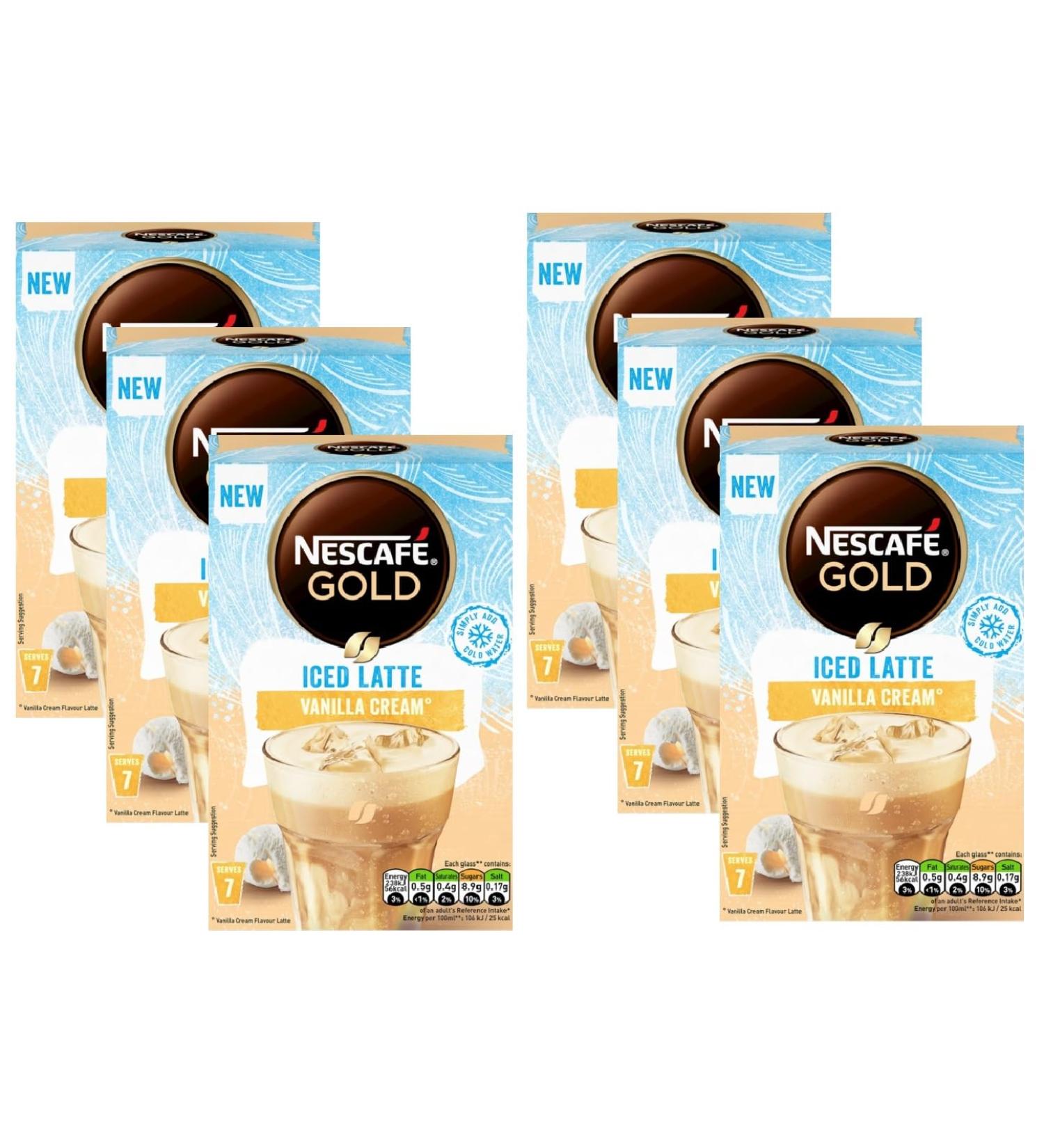 Dolce Gusto NESCAF Gold Iced Vanilla Instant Coffee 7 Sachets (Pack of 6 Total 42 Sachets) - Buy Online on SooperMarket.com