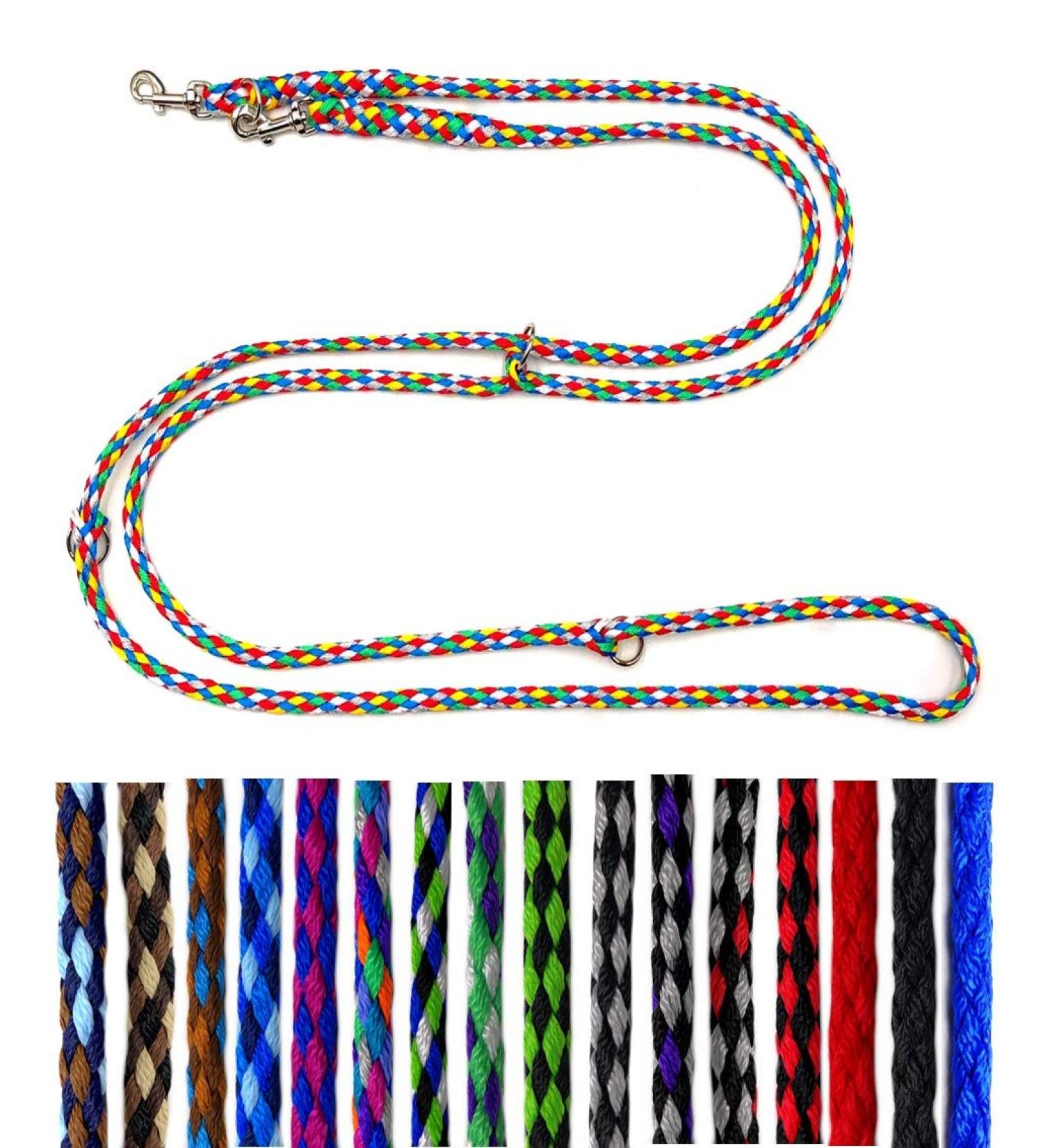 Adjustable Dog Linen Leash for Small Dogs up to 15kg - Lightweight & Robust | 2.40m 2.80m 3.50m | 5 Colors Available - Buy Online on SooperMarket.com