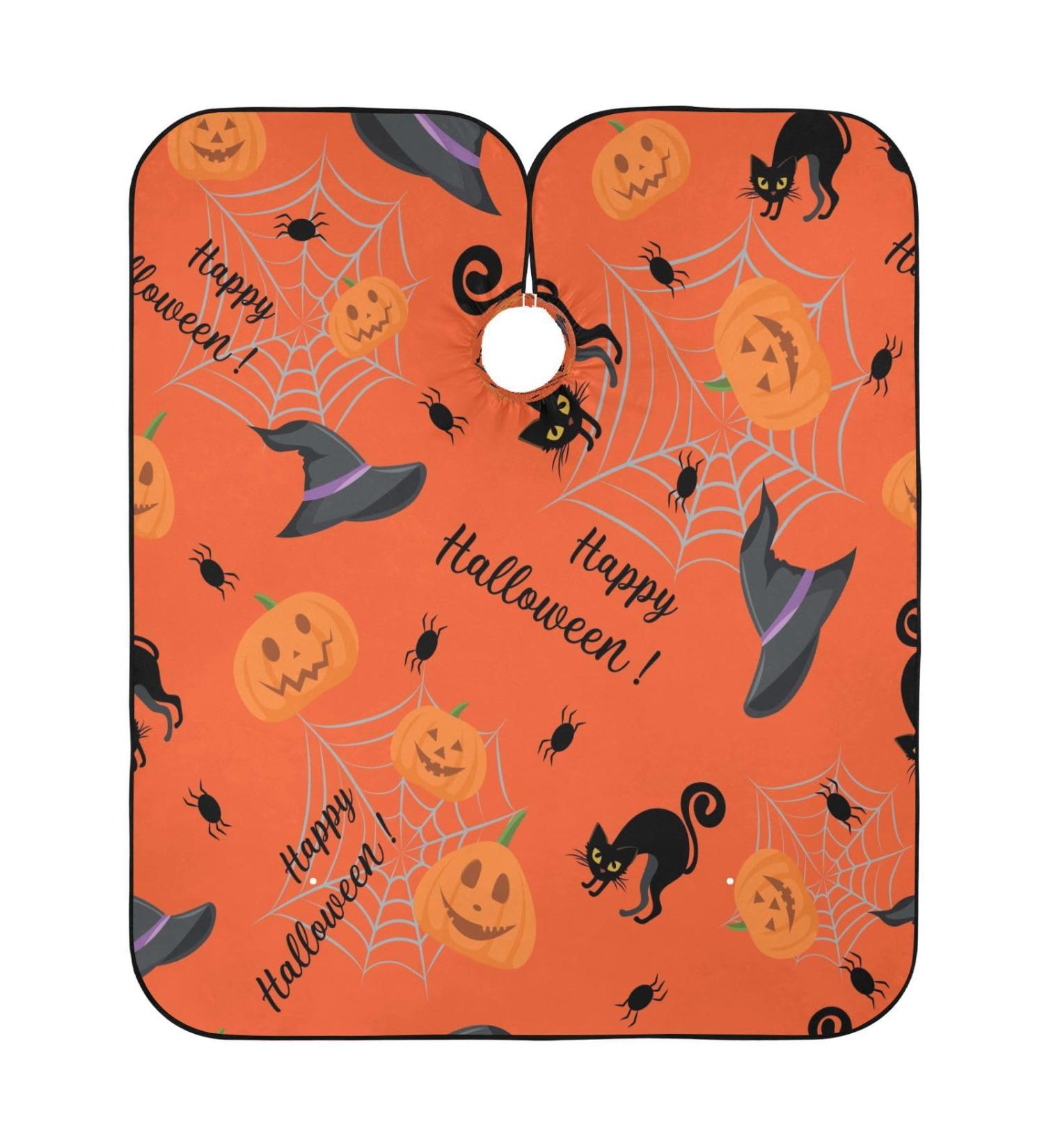 Kigai Happy Halloween Barber Cape - Professional Waterproof Hair Cutting Cape for Men & Women with Adjustable Snap Closure - Salon Hairdressing Essential - Buy Online on SooperMarket.com