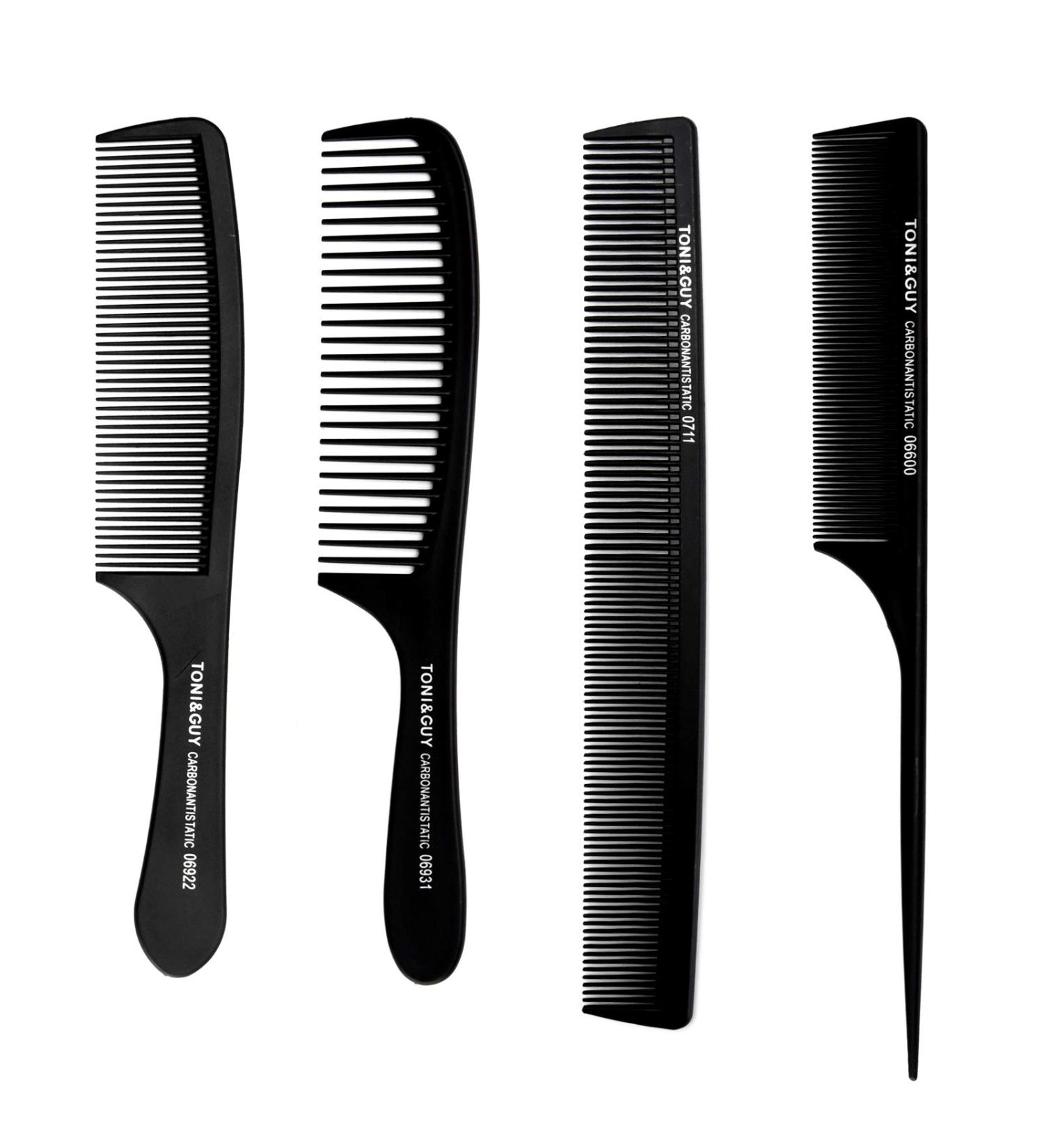 Phoetya 4-Piece Wide Tooth Comb Set for Men - Professional Styling, Heat Resistant, Anti-Static, Detangling - Black - Buy Online on SooperMarket.com