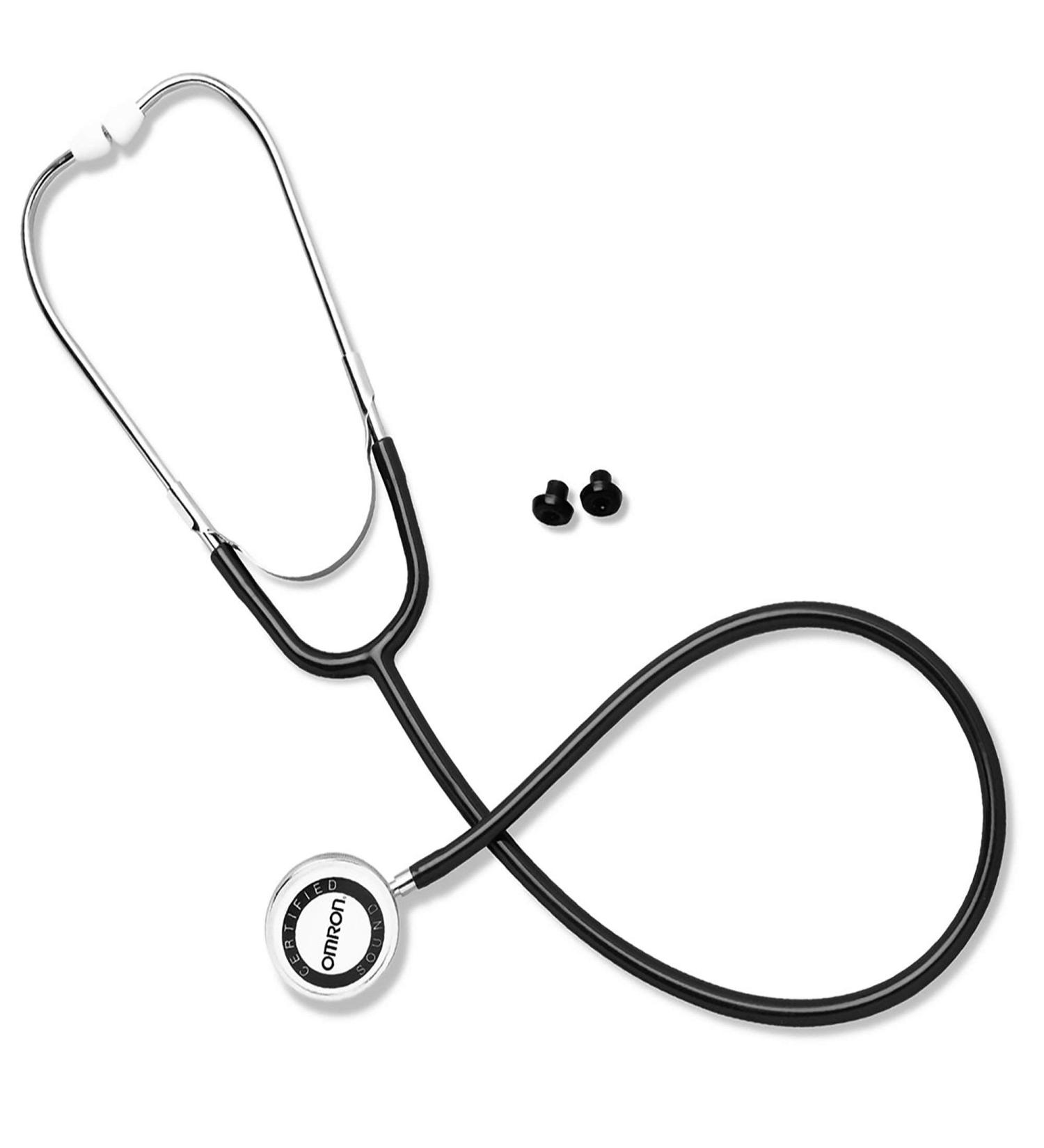 Omron 412BLK Dual Head Stethoscope Silver/Black
