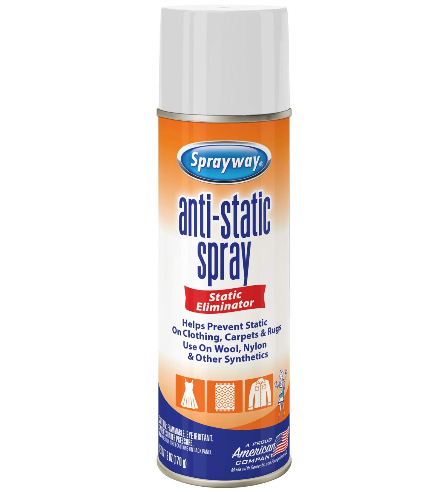 Sprayway SW956R Anti-Static Spray - Residue-Free Solution to Reduce Static Cling & Eliminate Static Shock - 6 Oz - Buy Online on SooperMarket.com