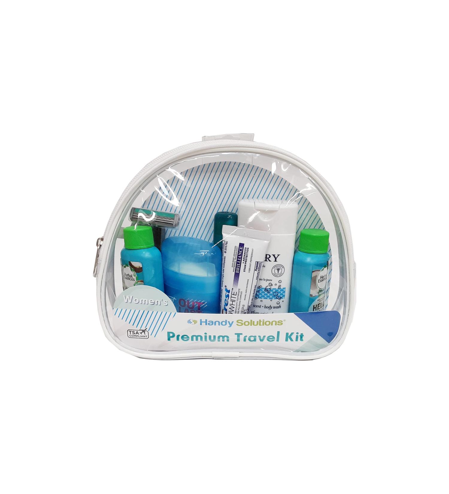Handy Solutions Premium Women's 7-Piece Travel Size Kit - Clear | 1 Count - Buy Online on SooperMarket.com