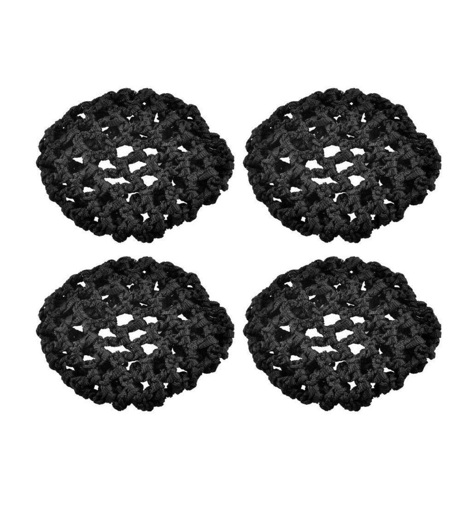 Romote Women Nylon Hair Bun Cover Snoods - 4 Pack Black Hair Net for Ballet & Dance Skating - Buy Online on SooperMarket.com