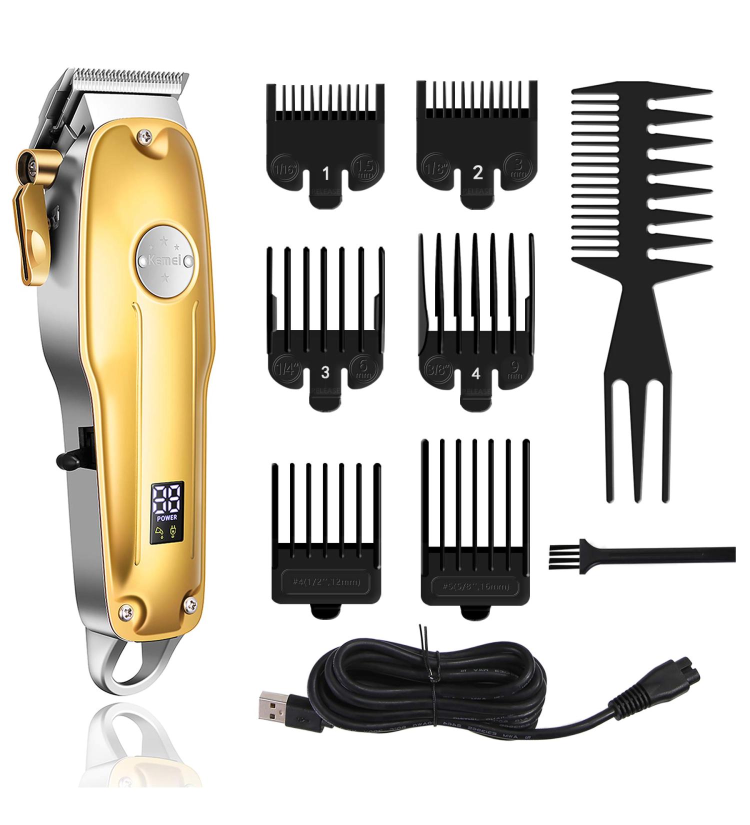 We can suggest the following Meta Title for the product:Kemei Professional Hair Clippers Trimmer for Men Cordless Cutting Kit 1986 Pro for Barbers | Rechargeable, LED Display, Quiet - Buy Online on SooperMarket.com