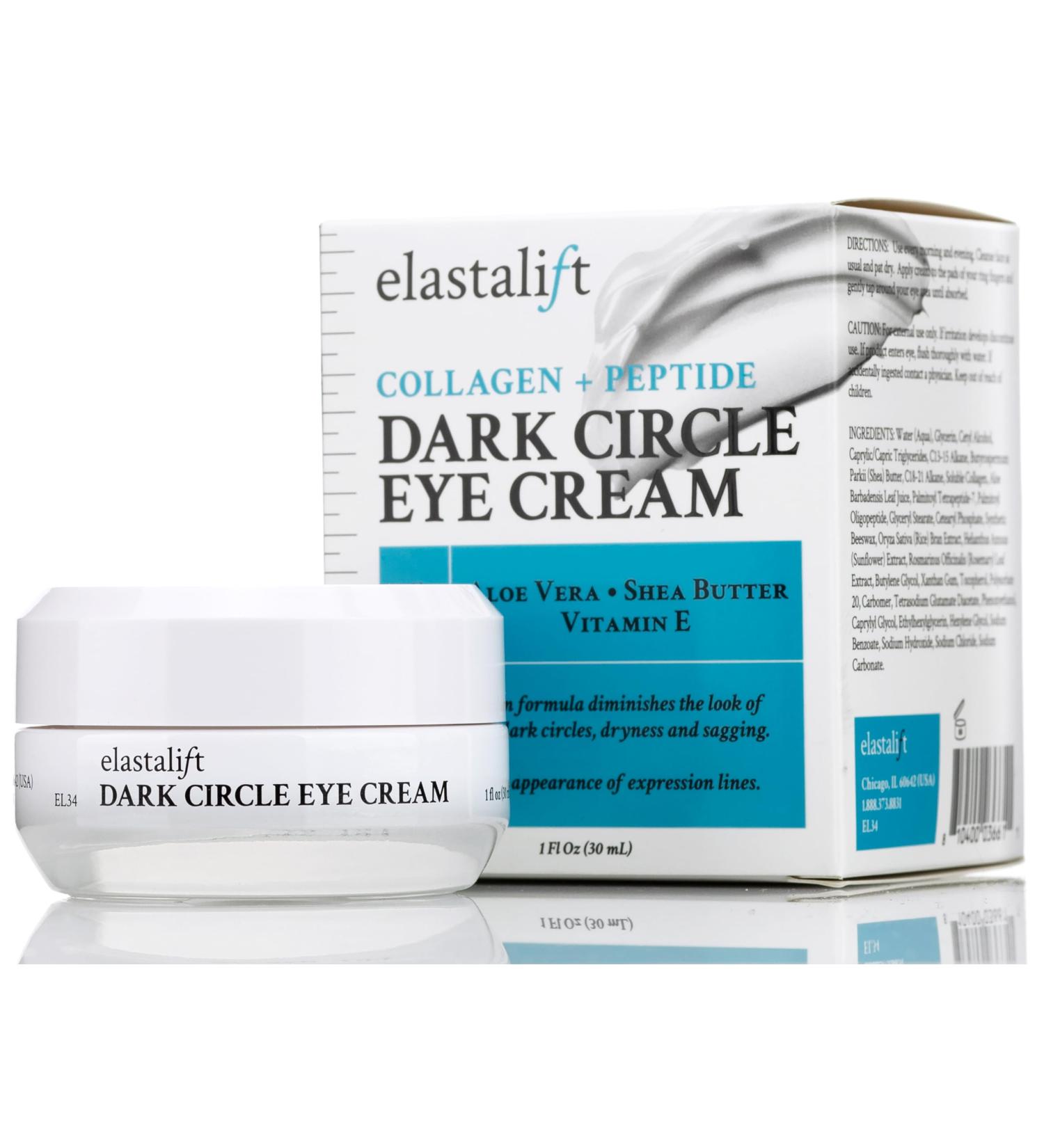 Elastalift Dark Circle Under Eye Treatment Cream | Brightening & Firming Collagen Eye Cream with Peptides & Vitamin E | Reduce Dark Circles & Puffiness | 1 Fl Oz - Buy Online on SooperMarket.com