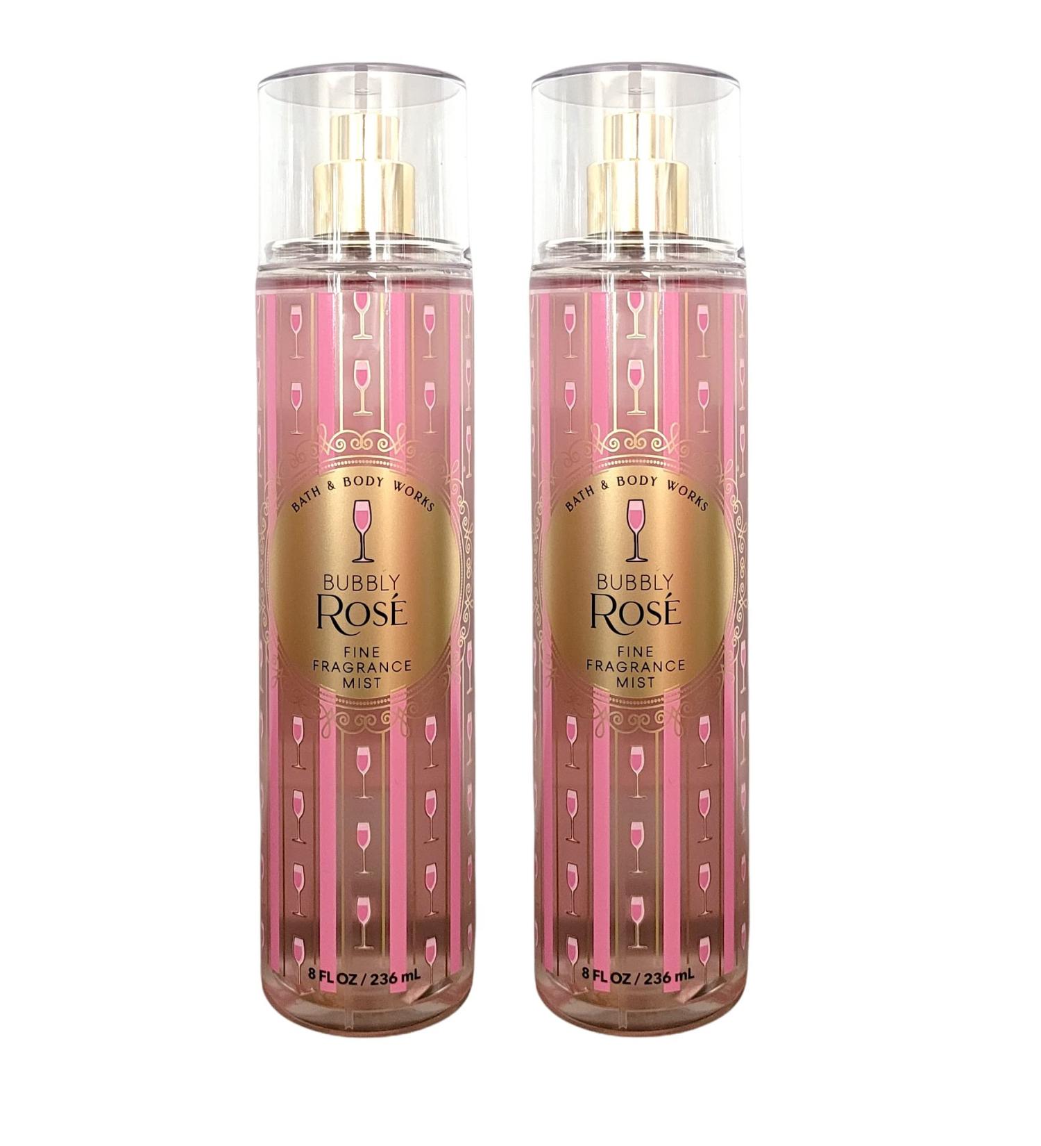 Bath and Body Works Bubbly Rose Fine Fragrance Body Mist Gift Set - Value Pack Lot of 2 (Bubbly Rose)