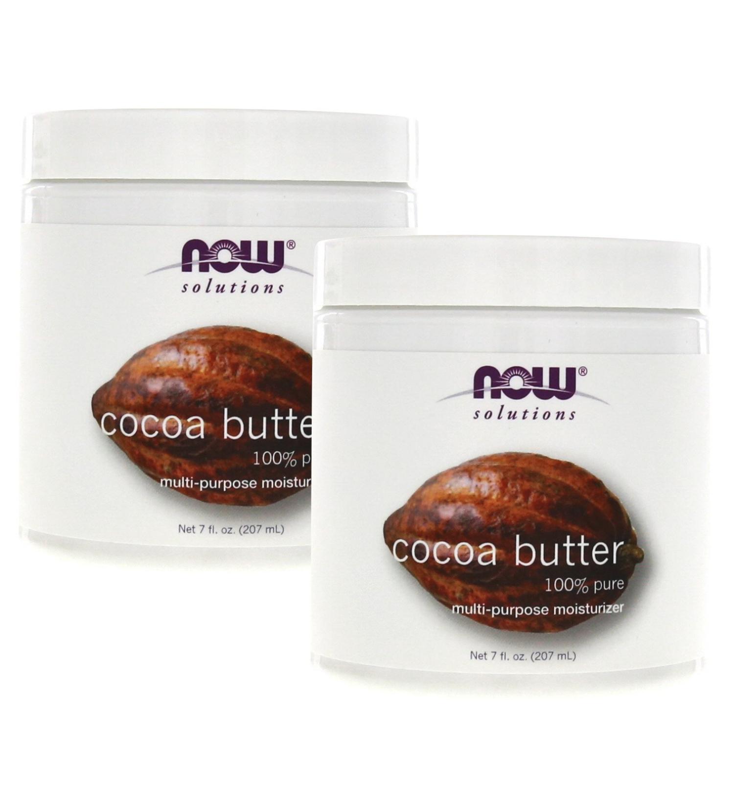 Now Foods Cocoa Butter 7 oz (Pack of 2) - 100% Pure | Best Quality Cocoa Butter - Buy Online on SooperMarket.com