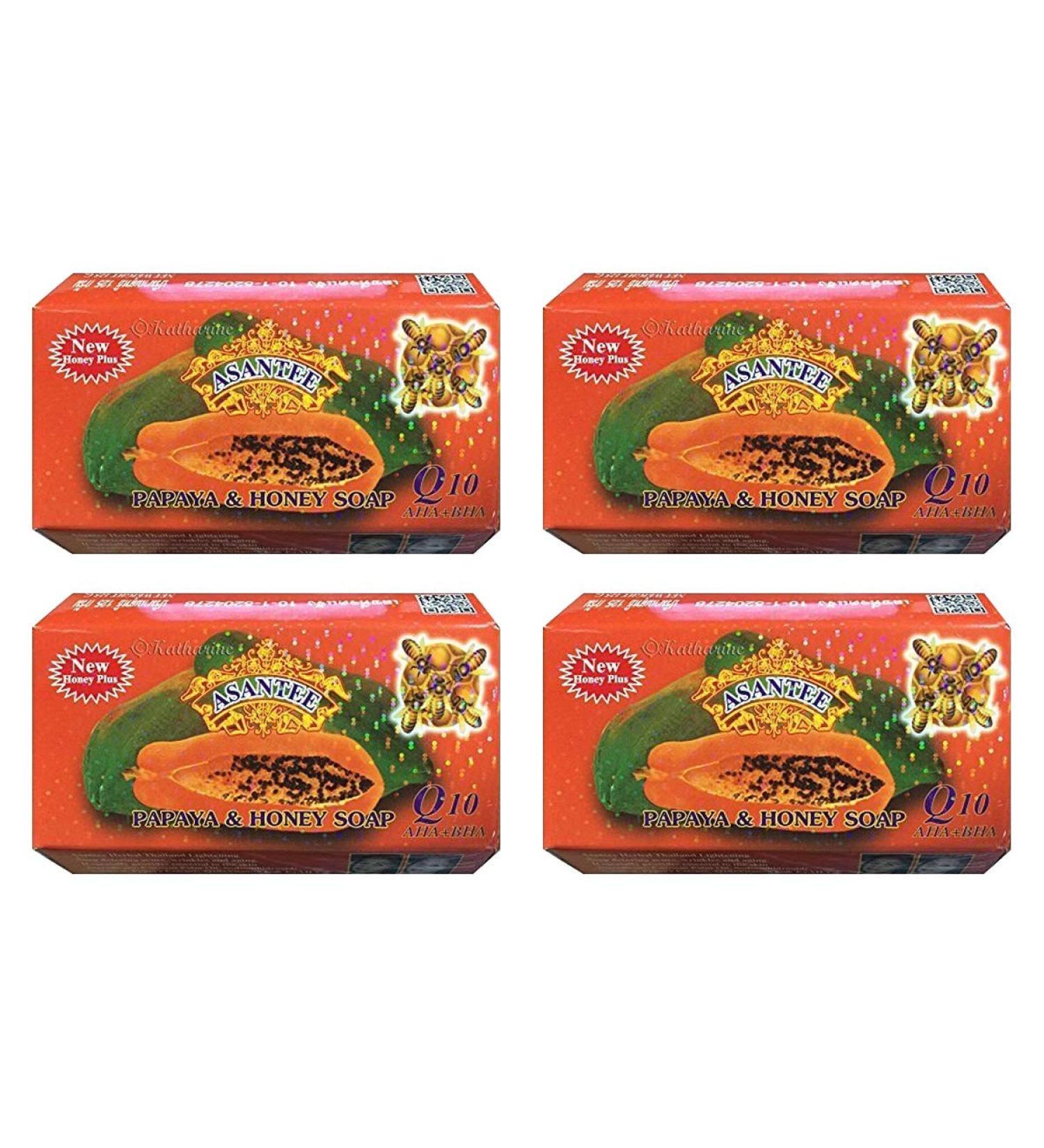 ASANTEE Papaya Soap 4.4 oz (Pack of 4) - Reduces Dark Spots | Brightens Skin - Buy Online on SooperMarket.com