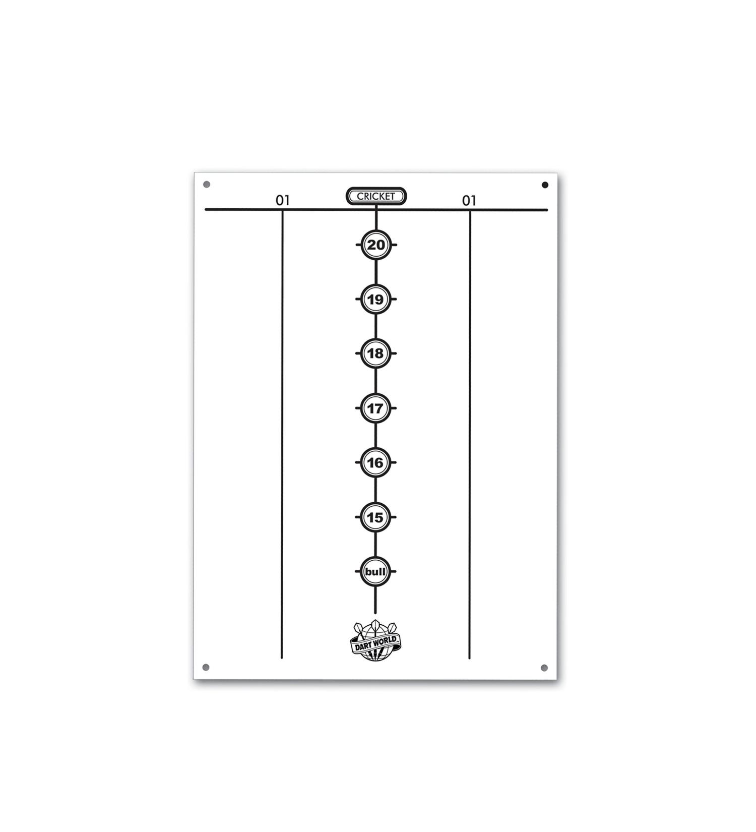 Dart World 47522 Dry Erase Dart Scoreboard, Medium