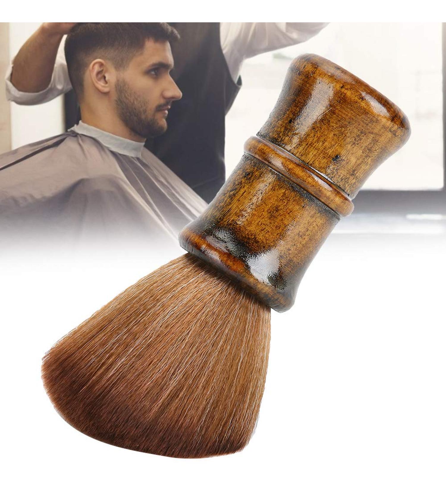 Neck Face Duster Professional Hair Cutting Neck Duster Brush Barber Fiber Wooden Handle Cutting Neck Duster Broken Hair Sweep Brush Soft Brush for Salon Stylist Barber Hairdressing Salon Stylist - Buy Online on SooperMarket.com