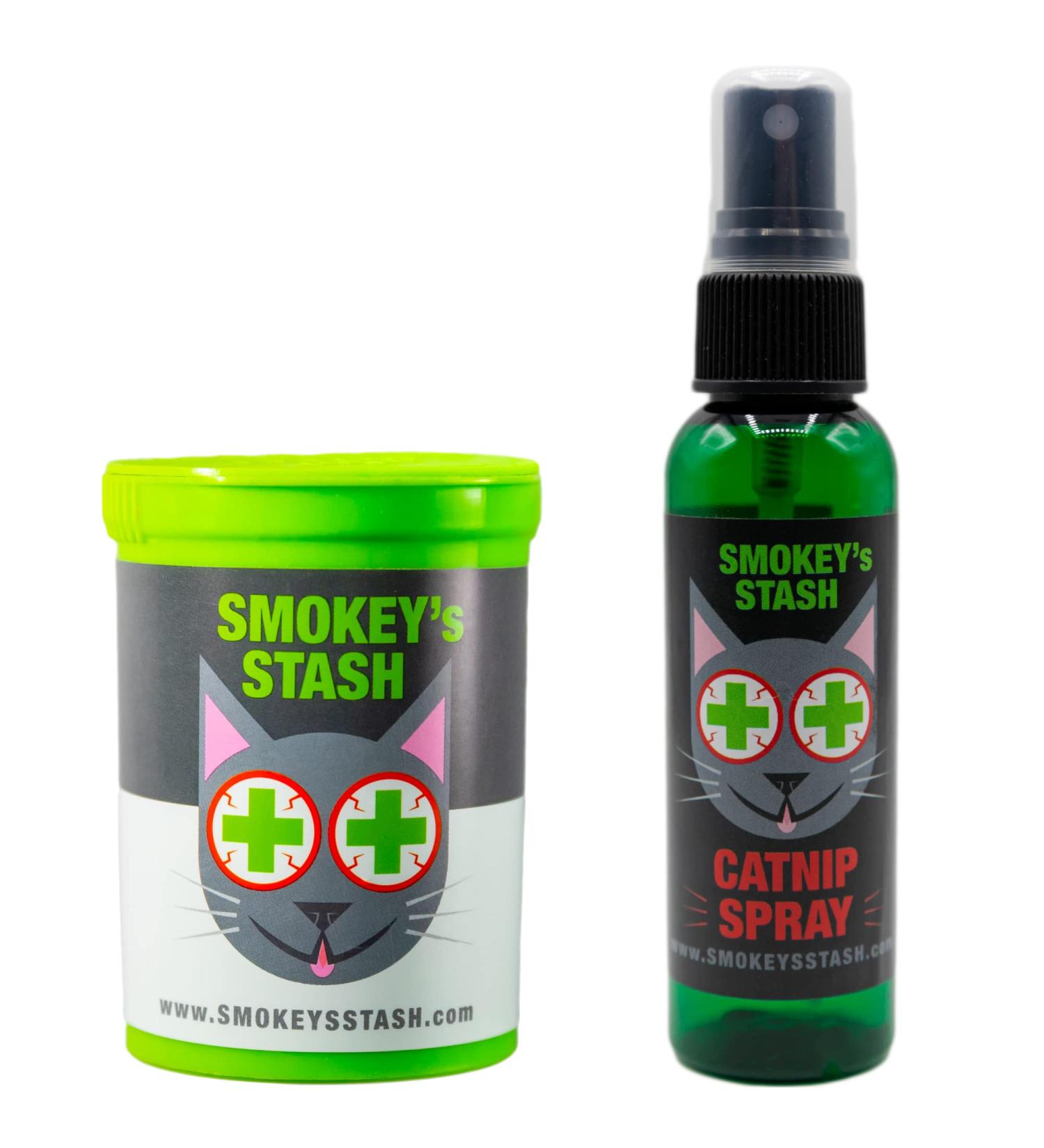 Organic Smokey's Stash Catnip Spray & Dried Combo Bundle - Maximum Potency Catnip for Cats - Buy Online on SooperMarket.com