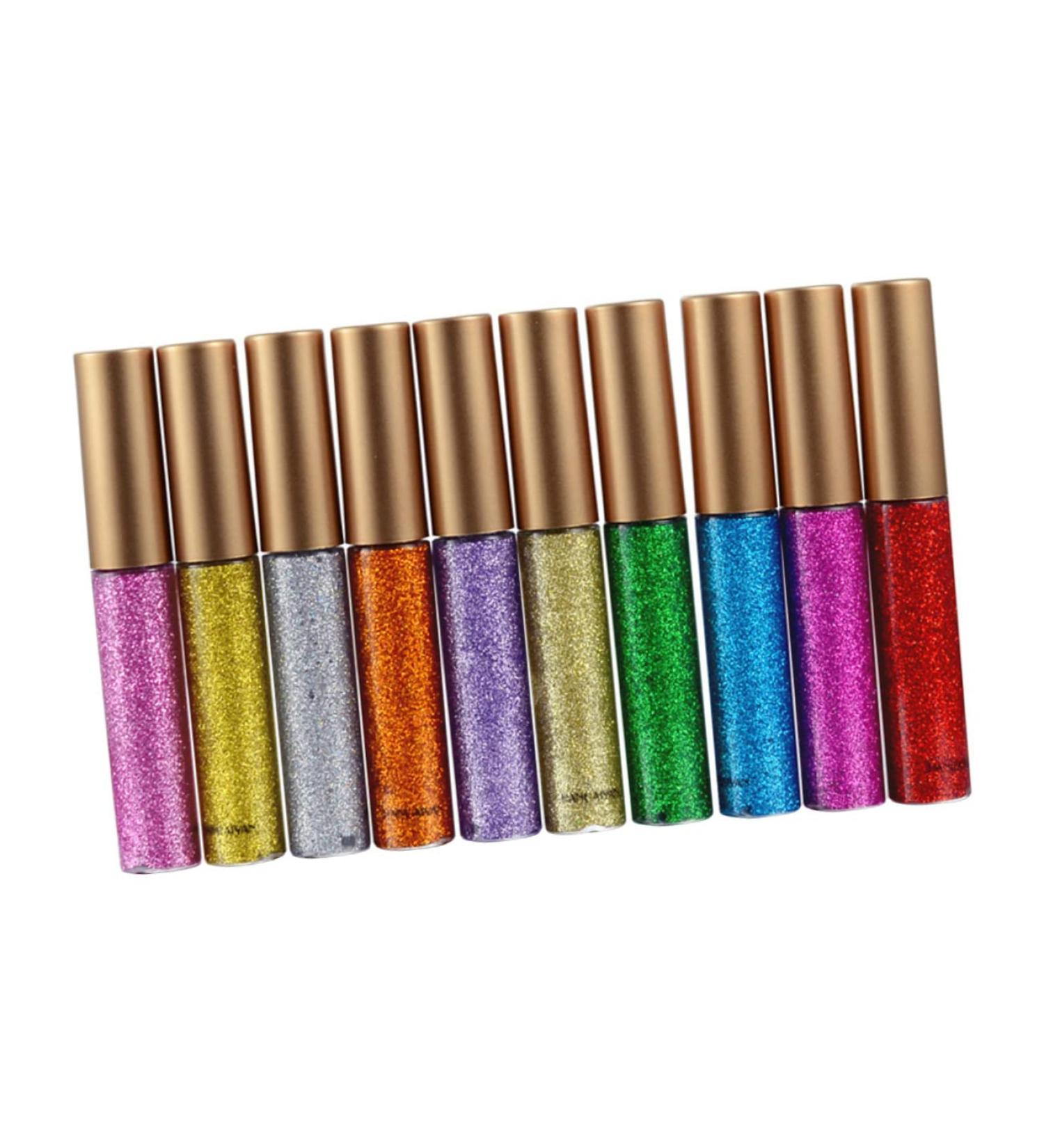 Healeved 10pcs Liquid Eyeliner Eyeshadow Eye Shadow Glitter Eyeliner Shinny Eyeliner - Buy Online on SooperMarket.com