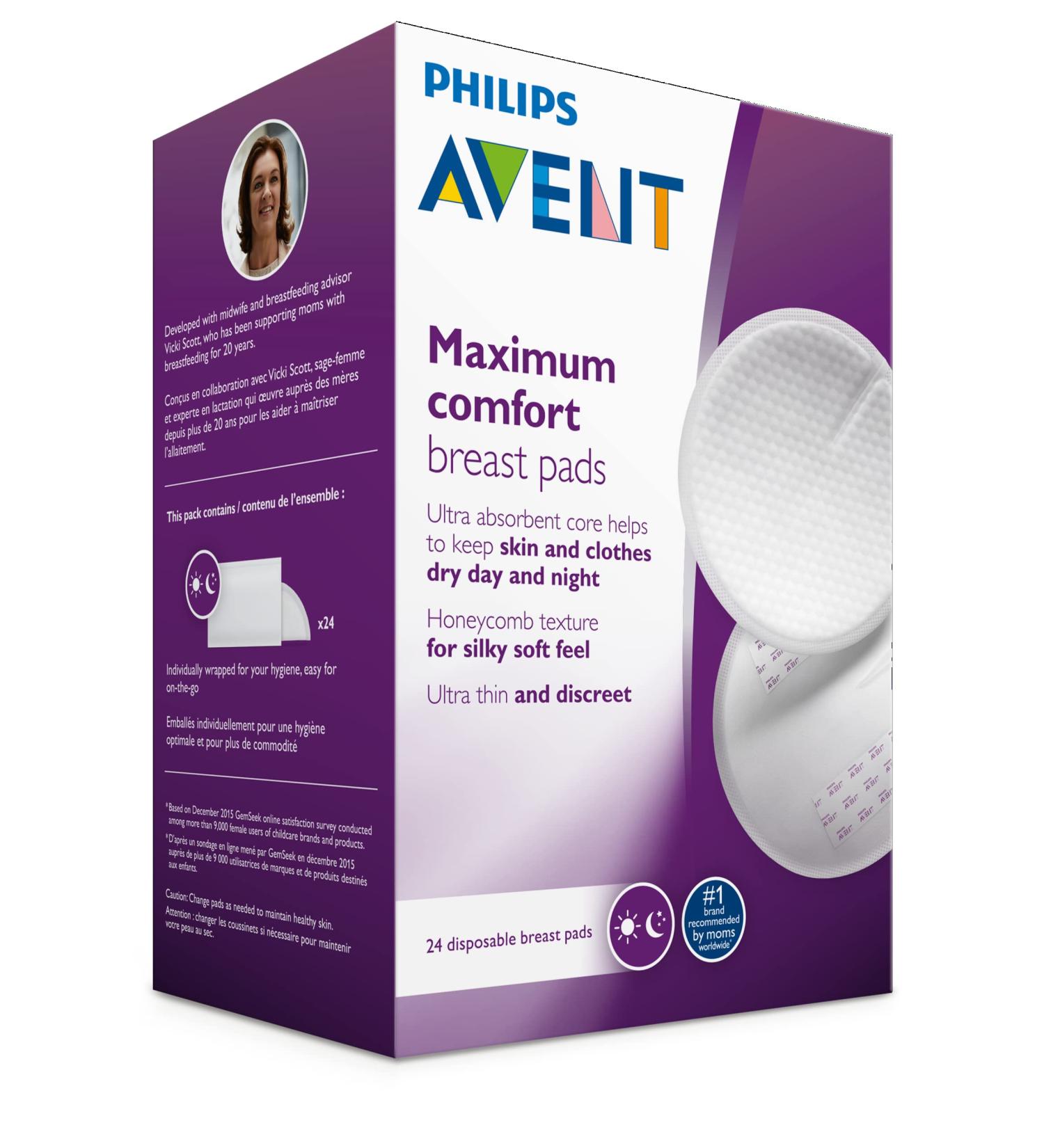 Philips AVENT Disposable Breast Pads - 100 Count, White | SCF254/13 - Buy Online on SooperMarket.com
