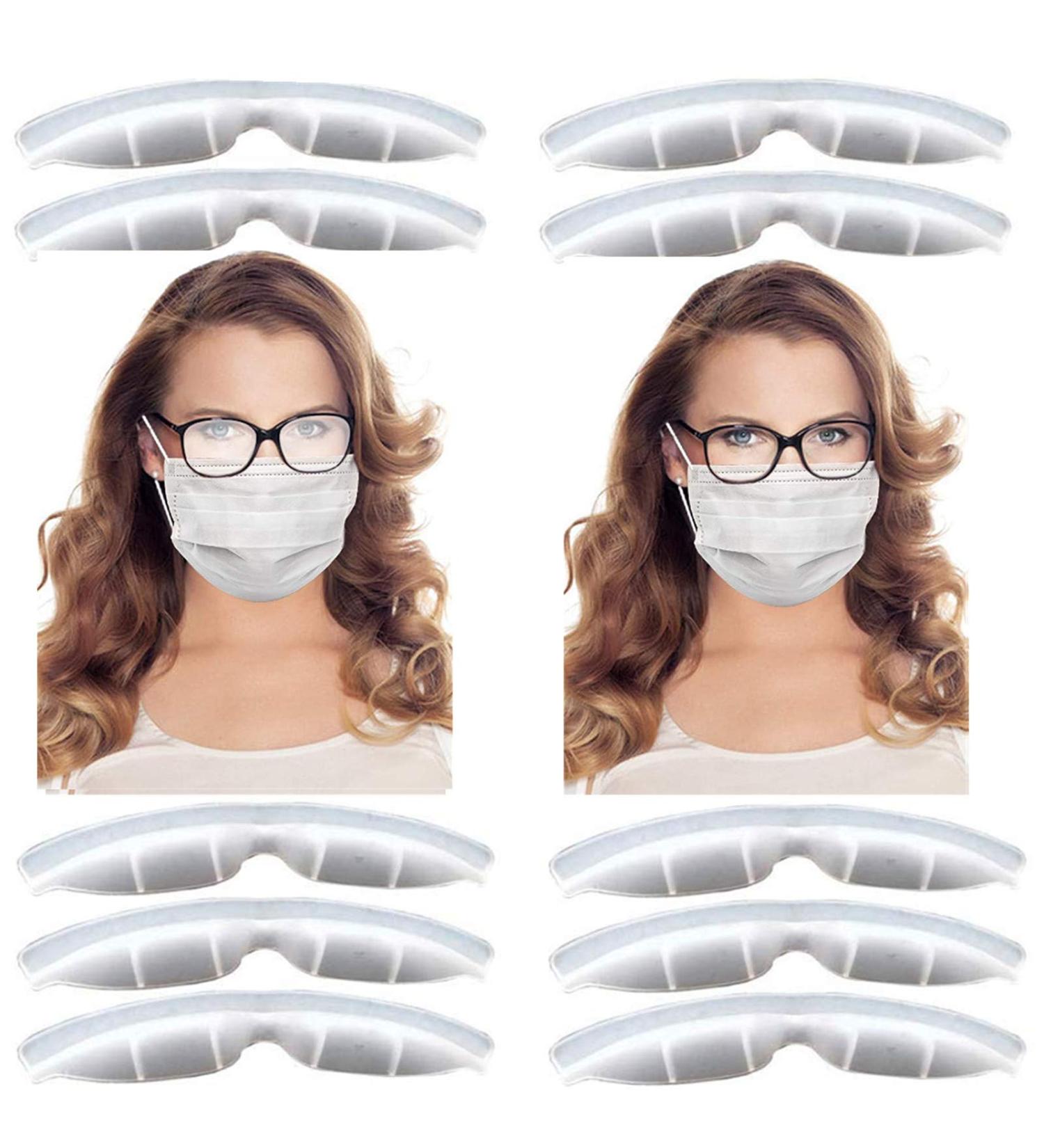 Clear Anti-Fog Nose Bridge Pads - 5pcs Silicone Self-Adhesive Strips for Mask, Comfortable Seal Cushion for DIY Crafting - Buy Online on SooperMarket.com