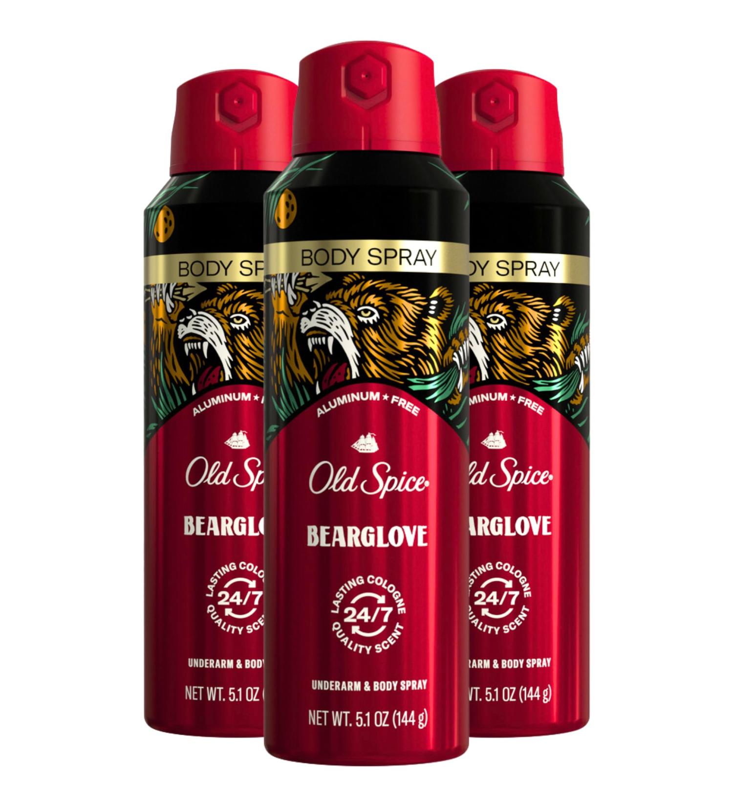 Old Spice Bearglove Body Spray for Men 5.1 Oz (Pack of 3) Bearglove 5.1 Ounce (Pack of 3) - Buy Online on SooperMarket.com