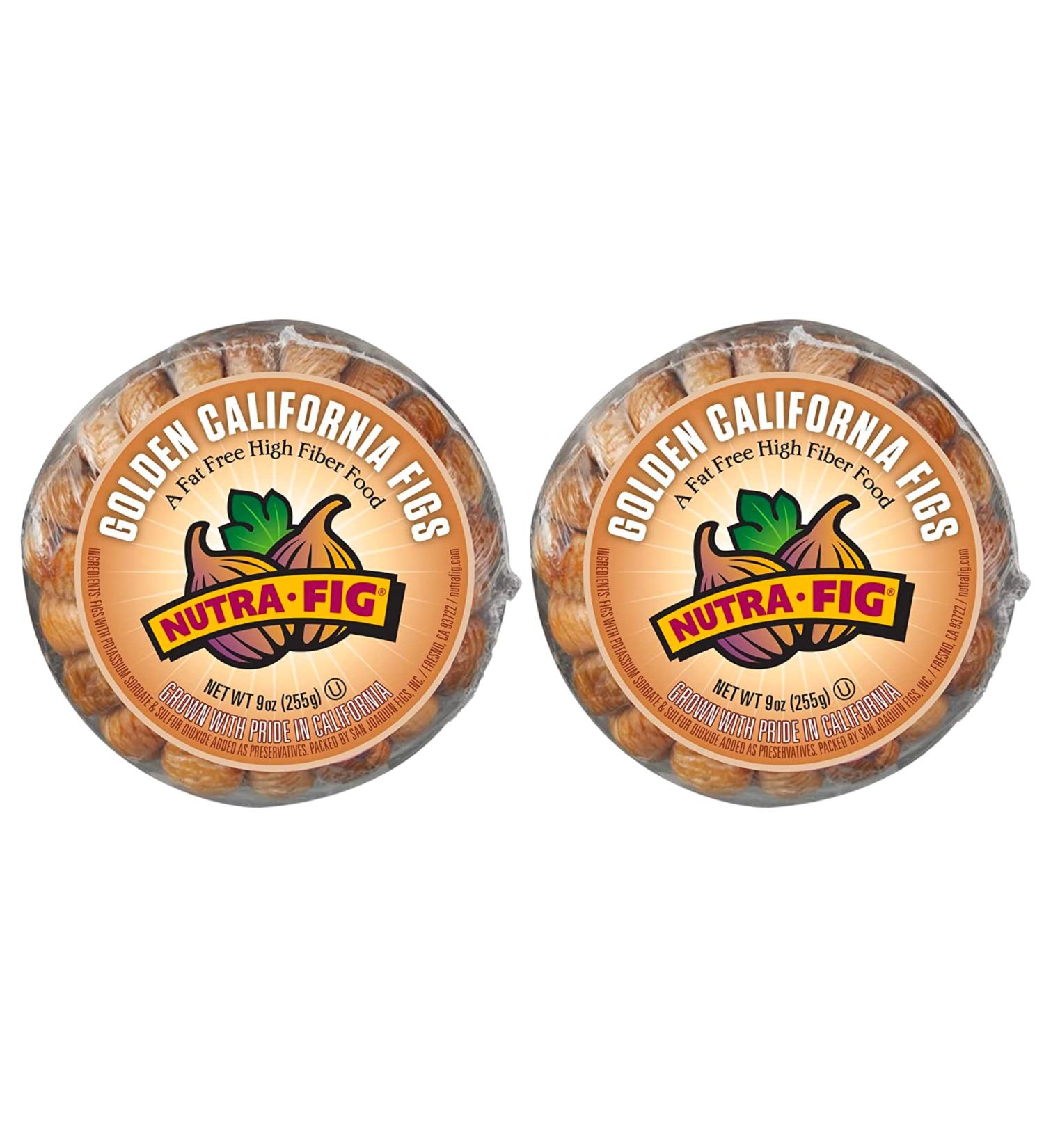 Dried Golden Figs - California Figs No Sugar Added, Gluten-Free Snacks, Unsweetened & Whole Dried Fruit - High Fiber, Non-GMO, Kosher - 9 Oz (4 Pack) | Nutra Fig - Buy Online on SooperMarket.com