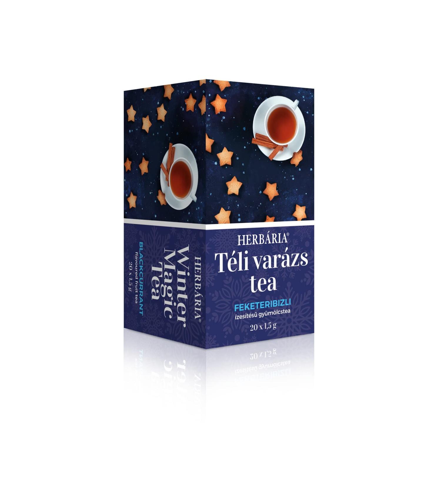 Blackcurrant 100% Natural Fruit Herbal Flavoured Seasonal Tea with Hibiscus Flower Blackberry Leaf Chokeberry Aronia Rosehip