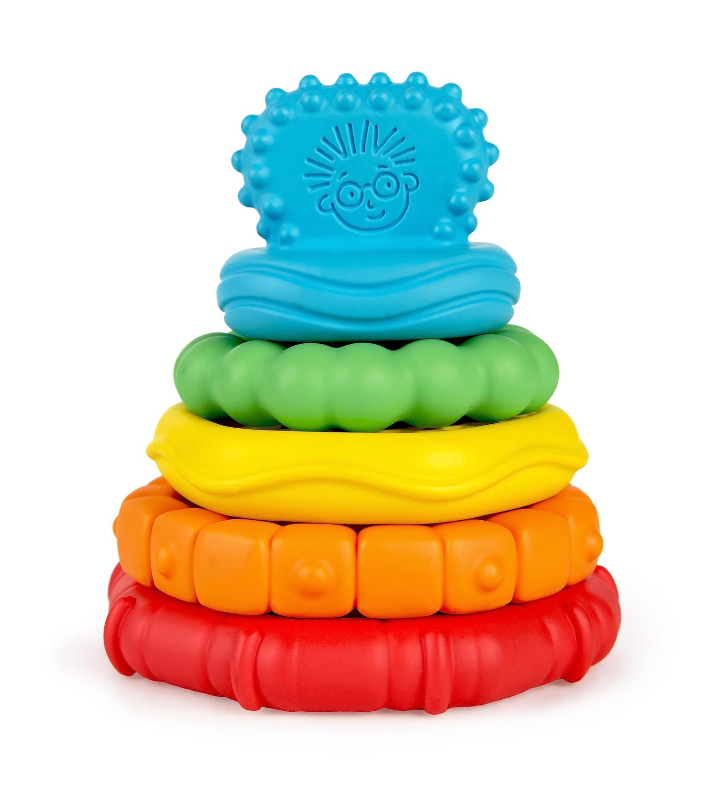 Buy Baby Einstein 12356 Stack & Teethe - 5-Part Multicolored Bite Ring & Toy Set for Babies | Easy to Grab & Stack Perfect for Early Development - Buy Online on SooperMarket.com