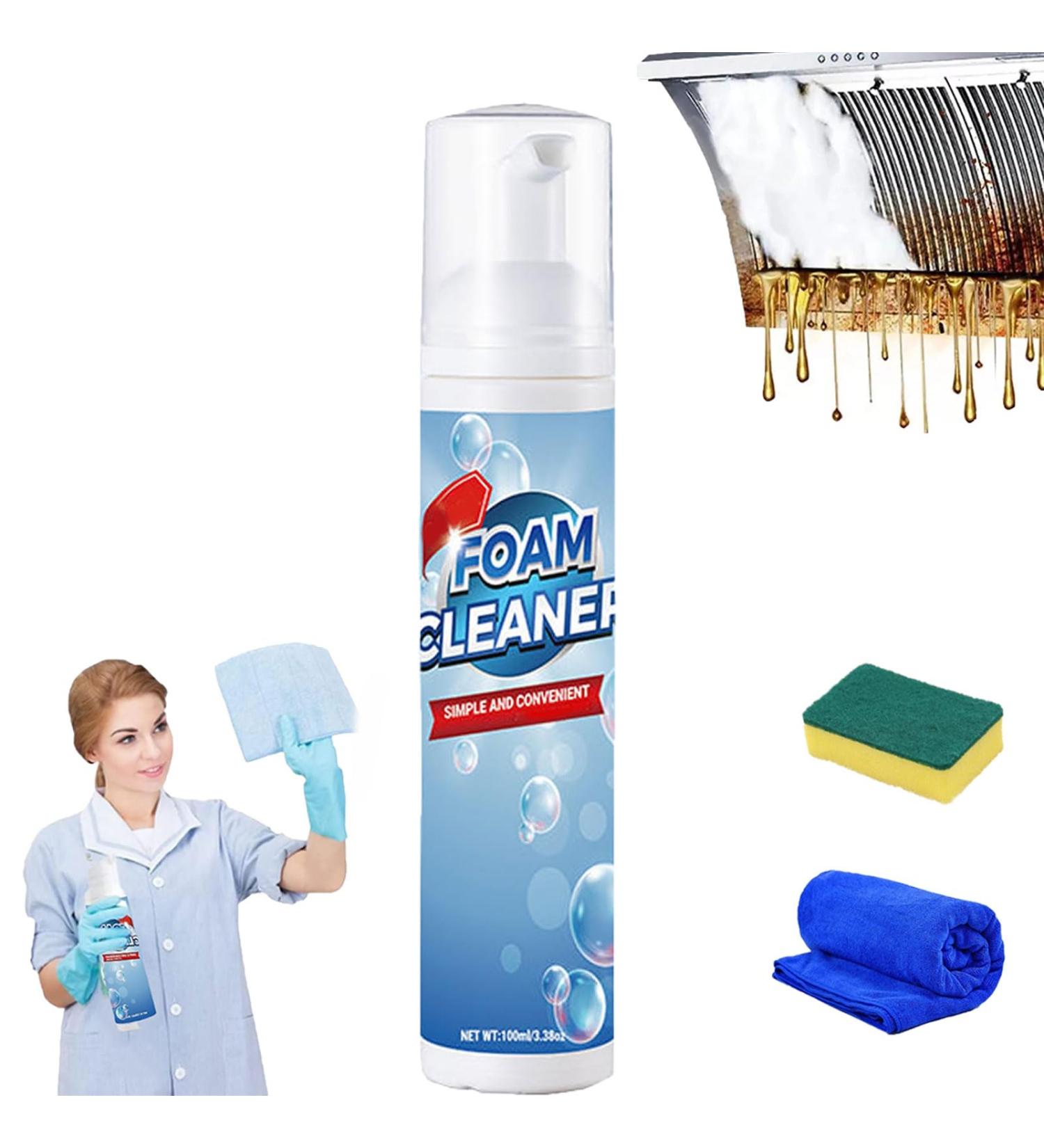 Multi-Purpose Cleaning Foam - Just Spray & Wipe Multi-purpose Cleaner Foam Spray Bubble Cleaner Foam Spray All Purpose Cleaning Spray for Bathrooms and Kitchens (100ml 1Set) 100ml 1Set - Buy Online on SooperMarket.com
