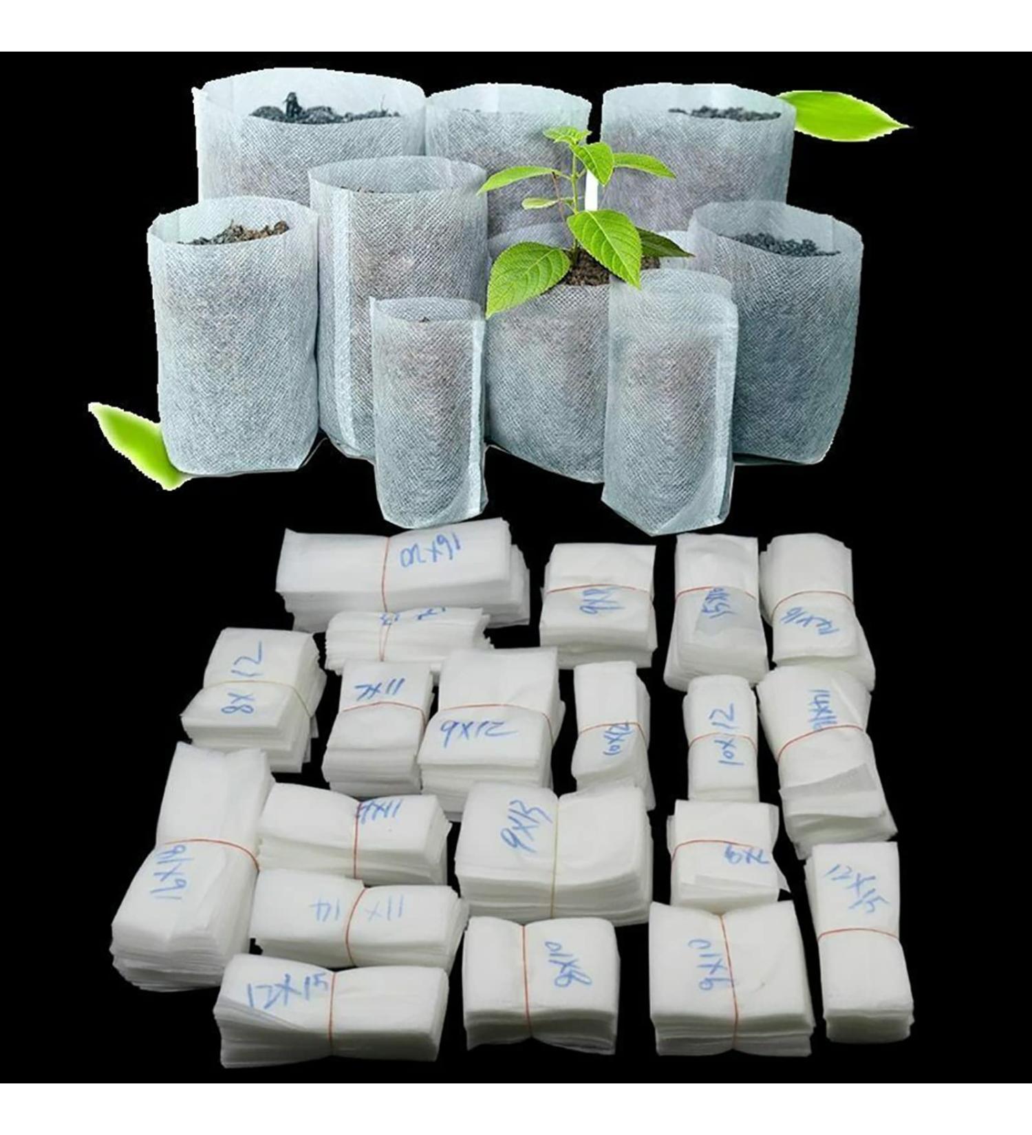 Saterkali Growing Bag Sturdy Breathable Portable Environment-Friendly Growing Bag for Gardening 14cm x 18cm - Buy Online on SooperMarket.com