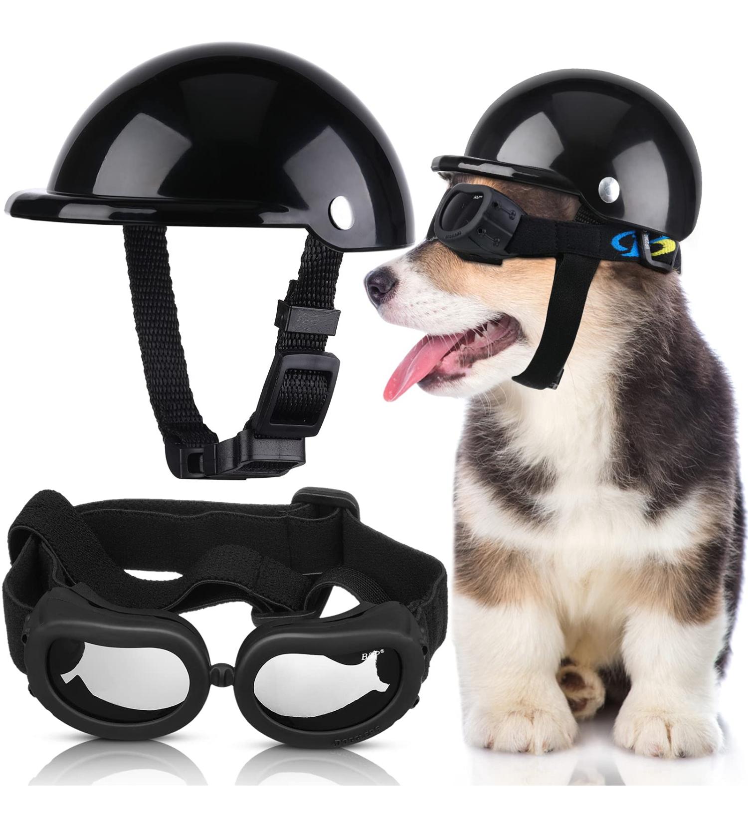 Small Dog Helmet Goggles UV Protection Pet Sunglasses - S Size, Black - Buy Online on SooperMarket.com