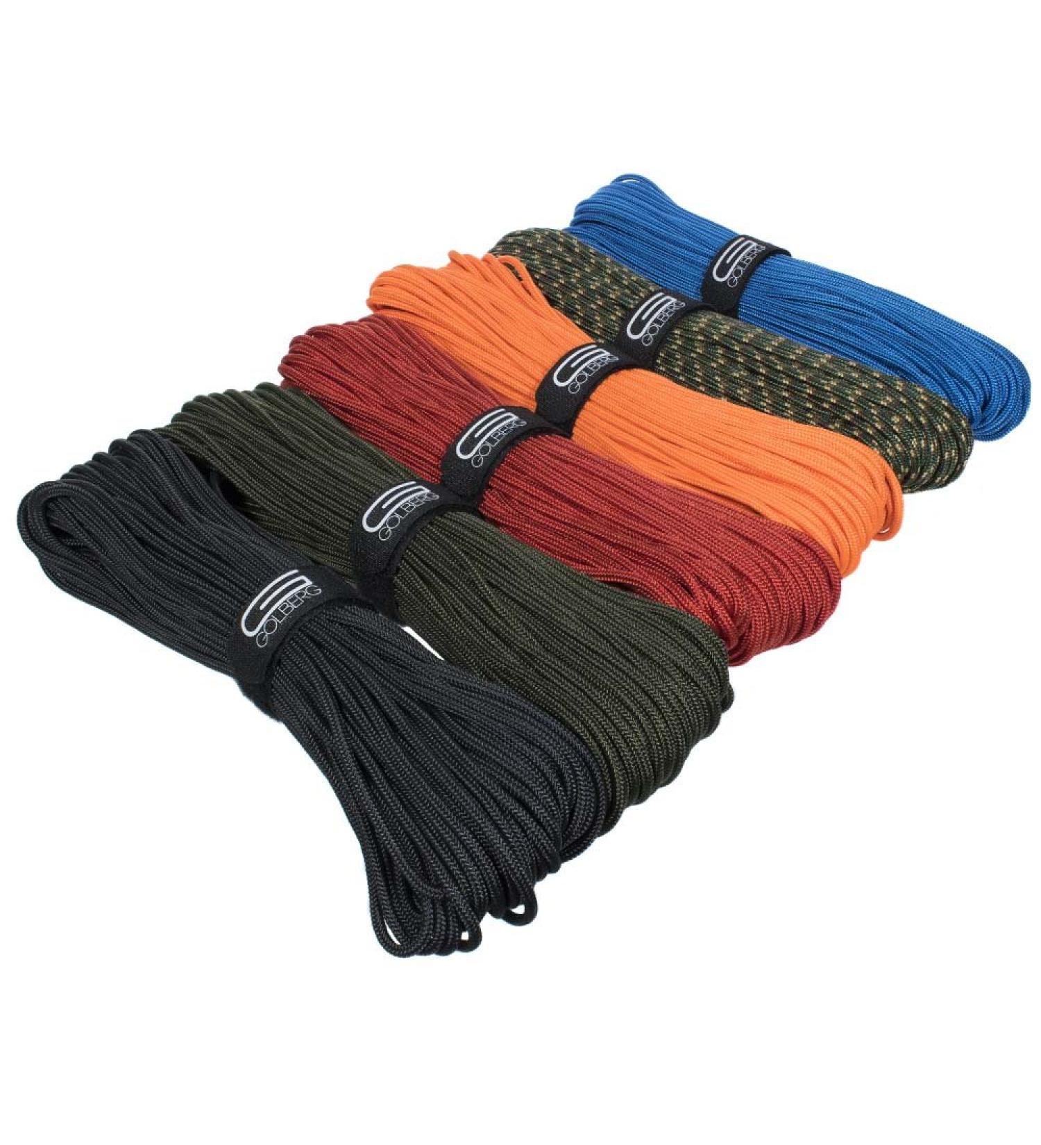 Golberg Premium Polyester Accessory Cord - USA Made Smooth Braid, Minimal Stretch Rope - 6mm x 50 Feet - Compact & Lightweight Black Cord - Buy Online on SooperMarket.com
