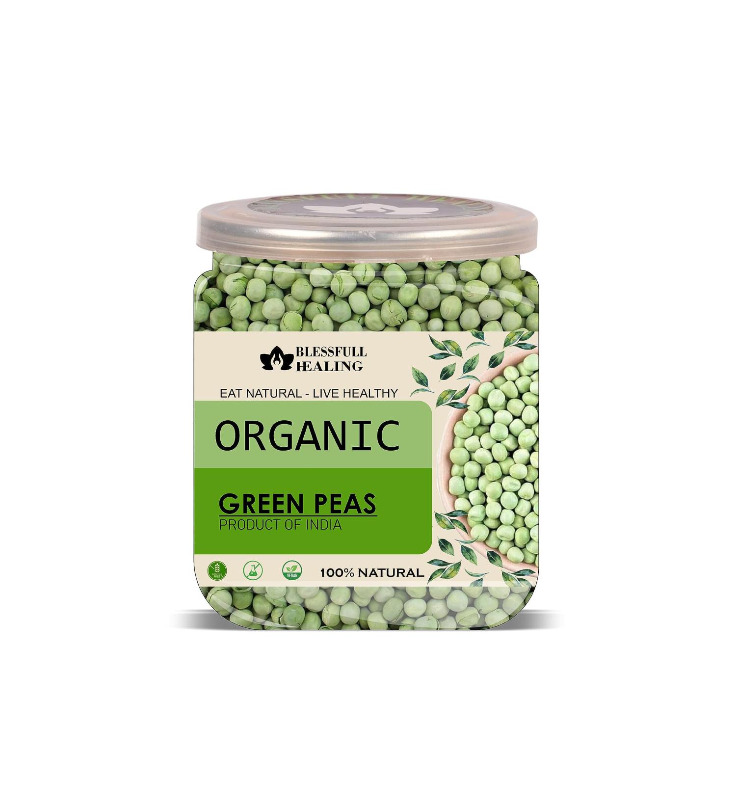Blessfull Healing Organice Green PEAS 1 lb (453 Gram) - Buy Online on SooperMarket.com