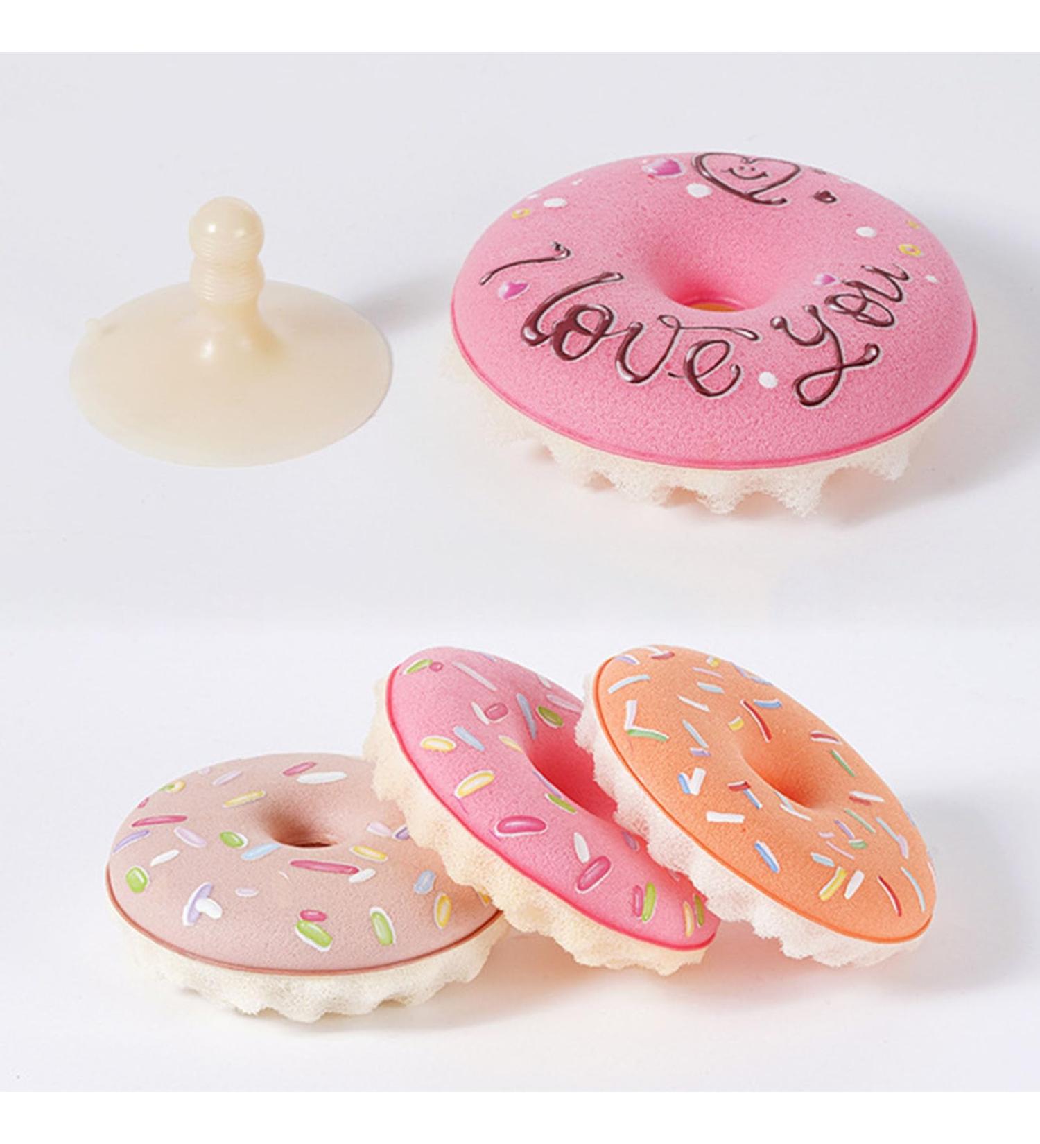 2/3/4PcsDish Sponge with Suction Cup Quick Drainage Cleaning Sponge Donut Sponge with Suction Cup Non-Scratch Quick Drainage Sponge C - Buy Online on SooperMarket.com