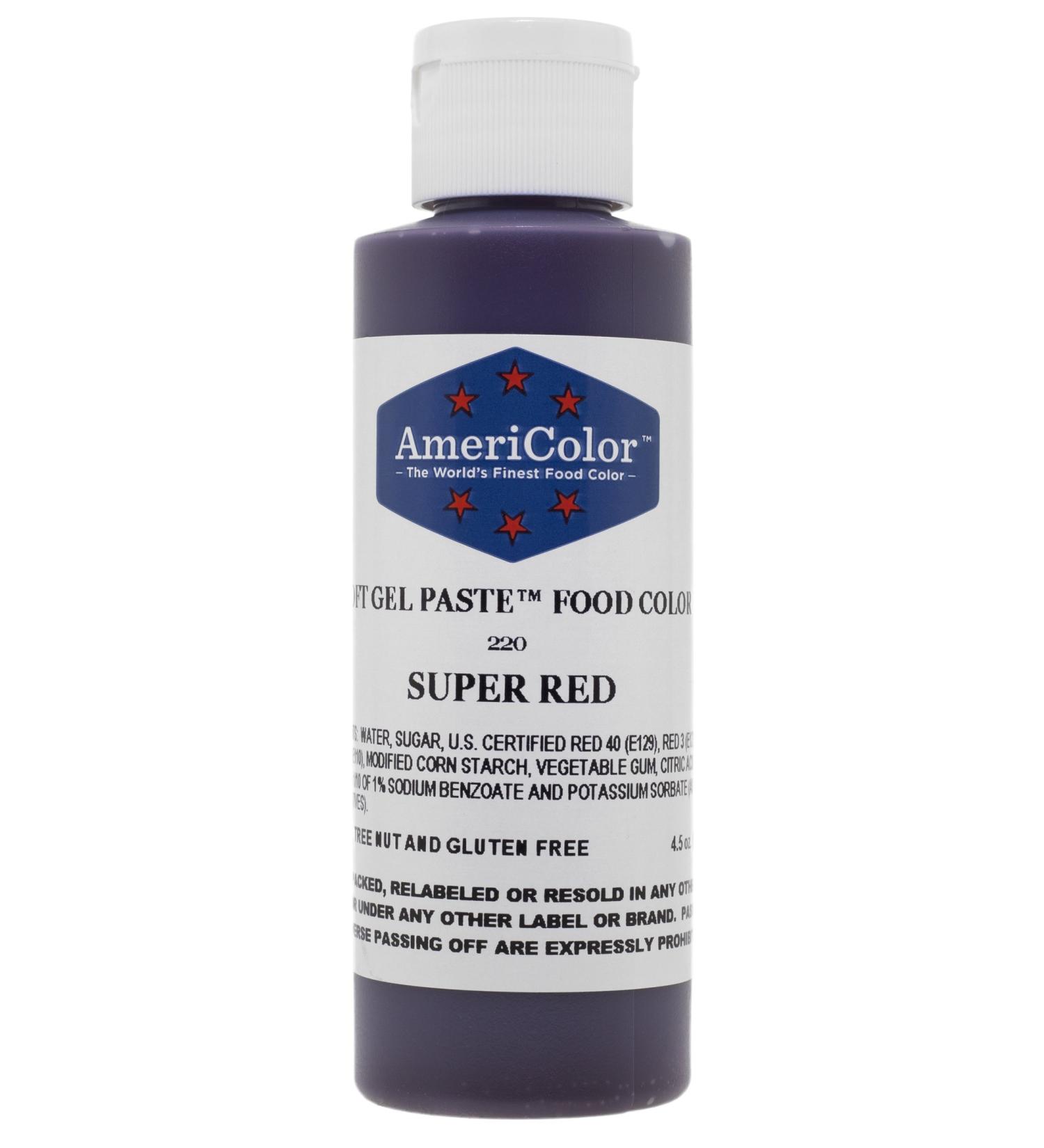 AmeriColor Soft Gel Paste Food Color, 4.5-Ounce, Super Red