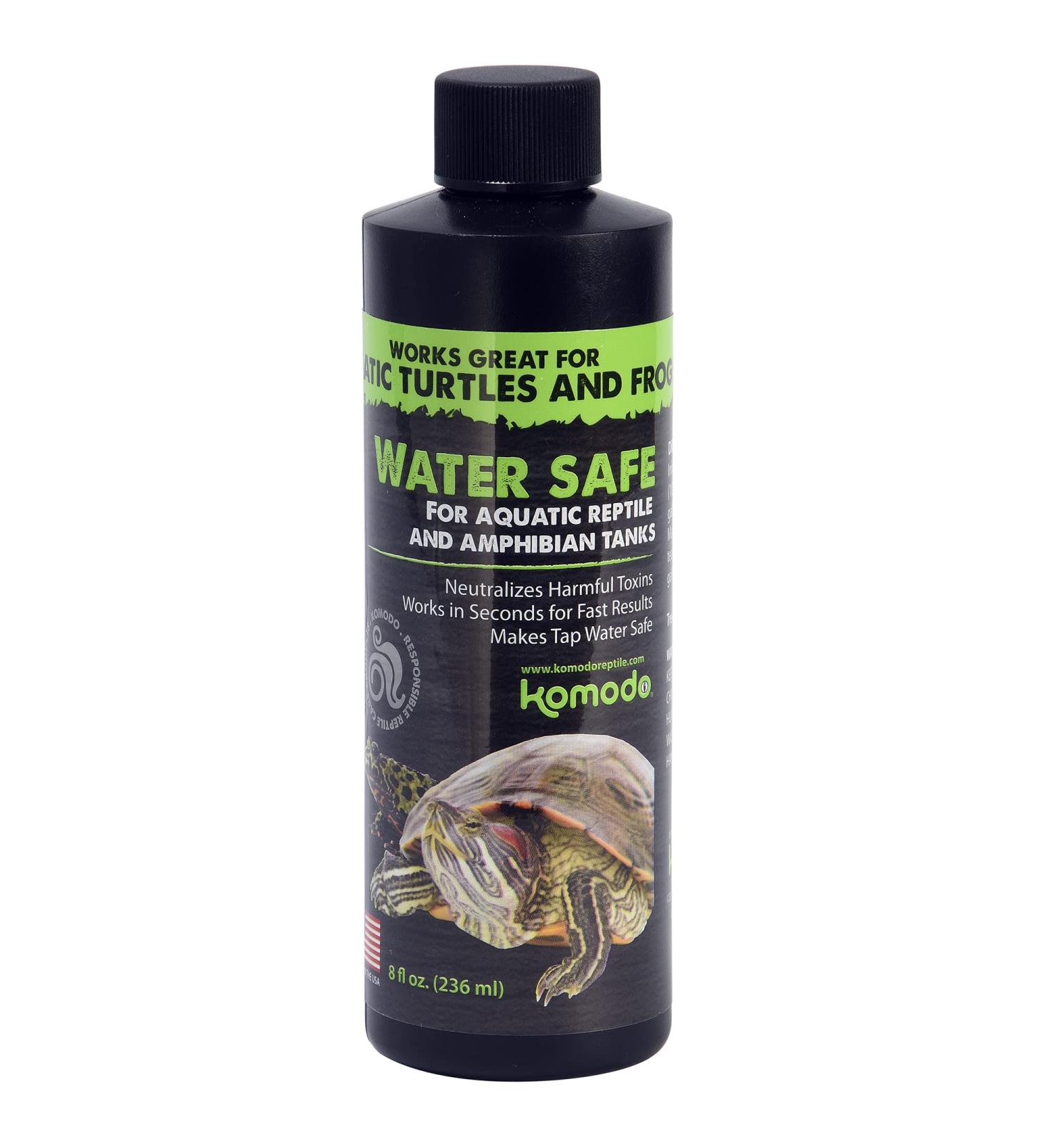 Komodo Water Safe Conditioner | 8 oz - Neutralizes Toxins for Aquatic Reptiles & Amphibians | Safe Tap Water Fast Acting - Buy Online on SooperMarket.com