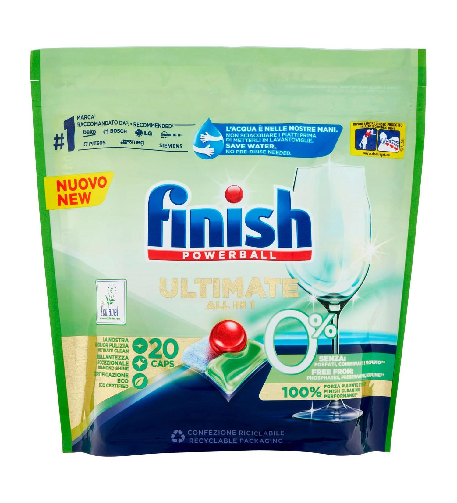 Finish Tabs Dry Cleaner 0% 20 Pieces - Buy Online on SooperMarket.com
