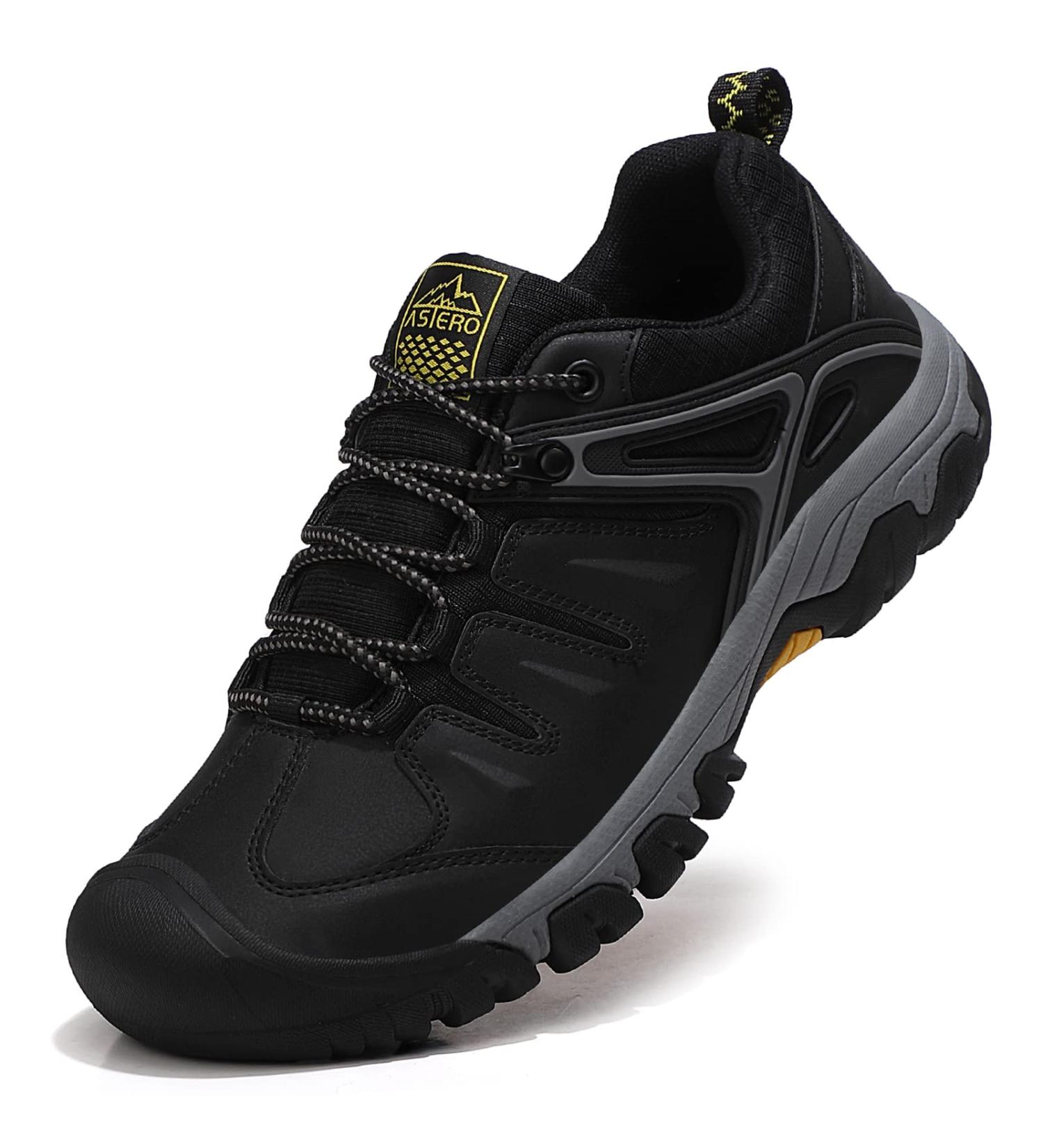ASTERO Men's Lightweight Hiking Shoes - Size 41-46 - Black - Perfect for International Adventures - Buy Online on SooperMarket.com