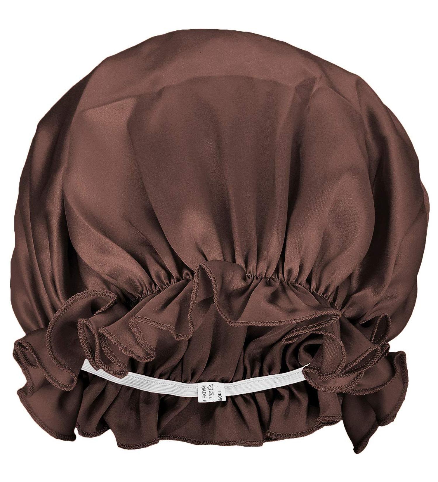 Moonsix Natural Silk Women's Sleep Bonnet for Hair Care - Brown - Buy Online on SooperMarket.com