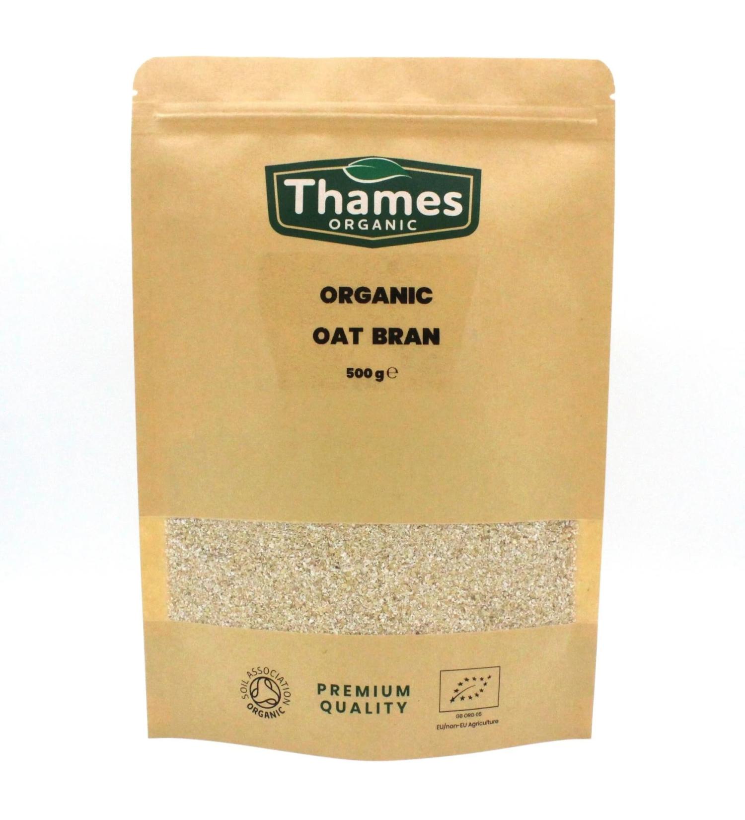 Thames Organic Oat Bran - GMO-Free Vegan Cooking & Baking Ingredient - 500g 1 Count - Buy Online on SooperMarket.com