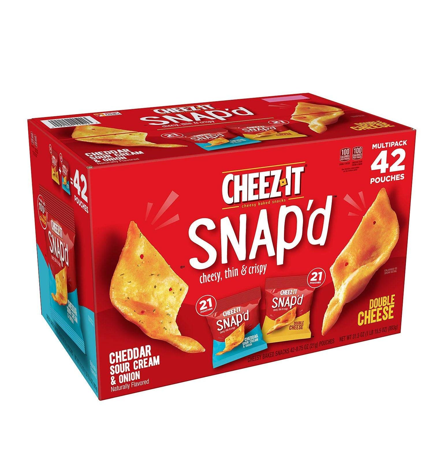 Cheez-It Snap'd Snack Crackers Variety Pack - Family Favorite for Kids & Adults - 42 x 0.75 oz - Buy Online on SooperMarket.com