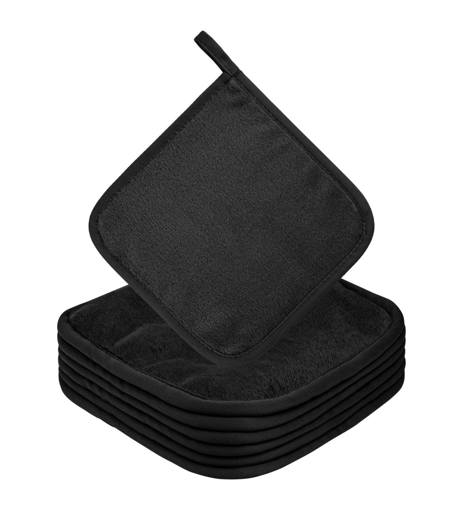 URAQT 6 Pack Face Cloths Make Up Remover 7.87 * 7.87in Soft Microfibre Face Wipes for Reusable Makeup Remover Cloth Washable Ultra Soft Facial Cleansing Wipe Cloths (Black) 6 Pcs-Black - Buy Online on SooperMarket.com