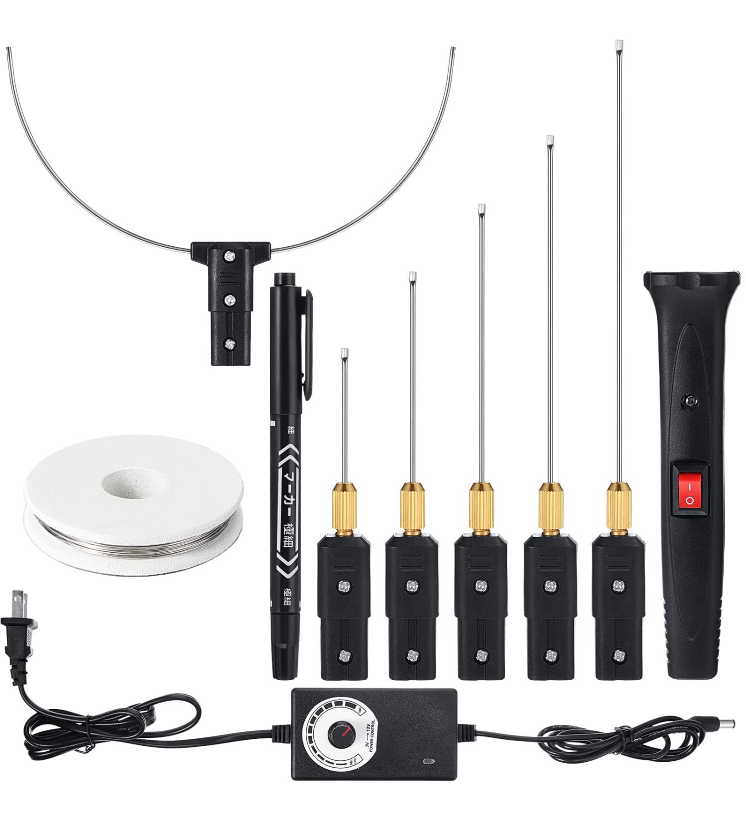 Hot Wire Foam Cutter Kit with Temperature Controller - Electric Cutting Machine for Art Craft EVA Foam Carving (Black) - Buy Online on SooperMarket.com
