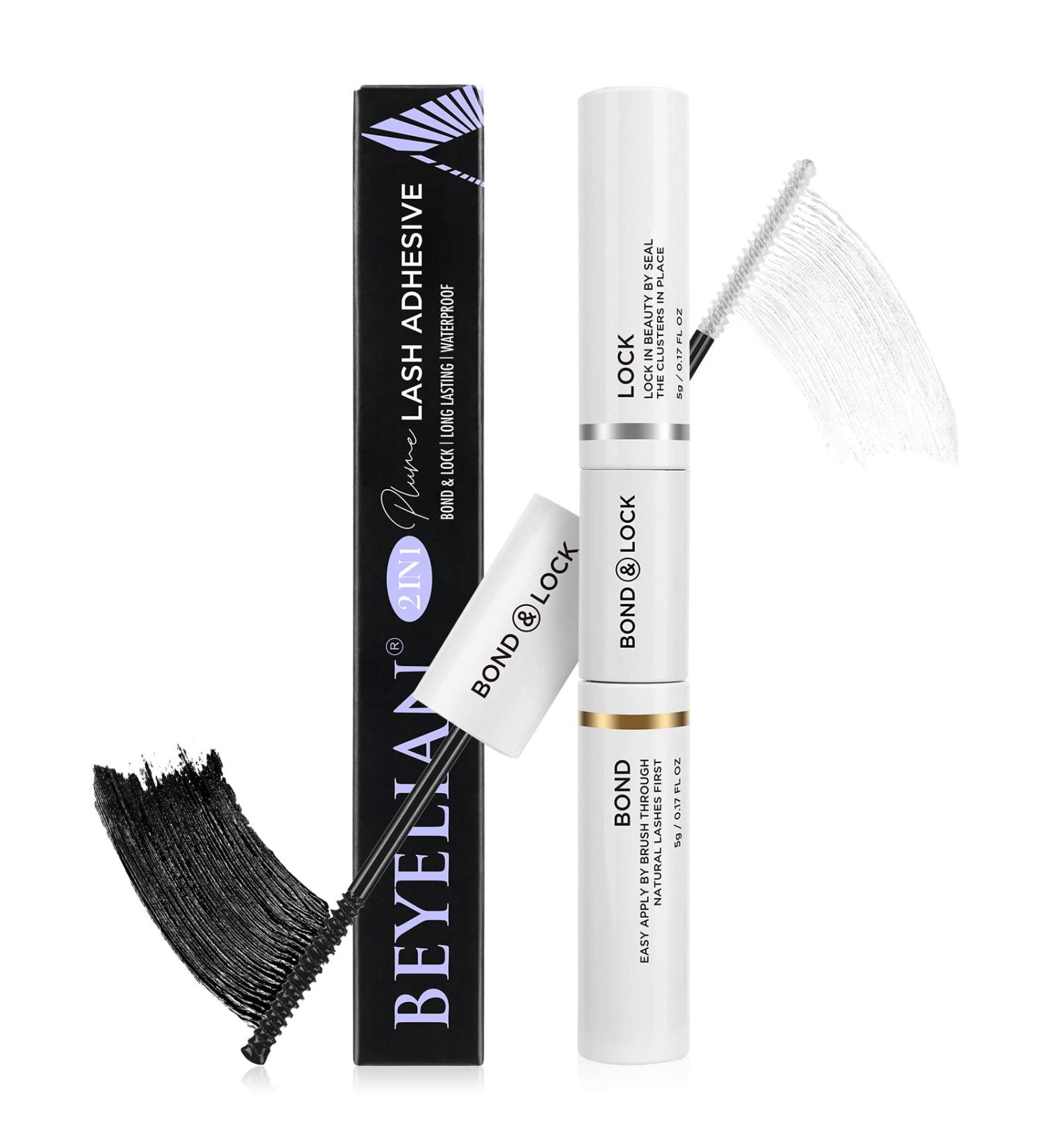 BEYELIAN Lash Bond and Seal Cluster Lash Glue | Latex-Free, Super Strong Hold | DIY Individual Cluster Lashes | 48-Hour Aftercare Sealant | Mascara Wand Included | 1 Count - Buy Online on SooperMarket.com