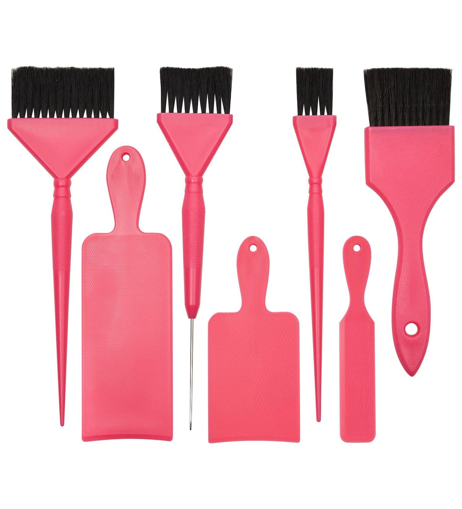 Balayage Kit with Highlighting Board & Hair Dye Brushes - Pink 3 Sizes 7 Piece Set - Buy Online on SooperMarket.com