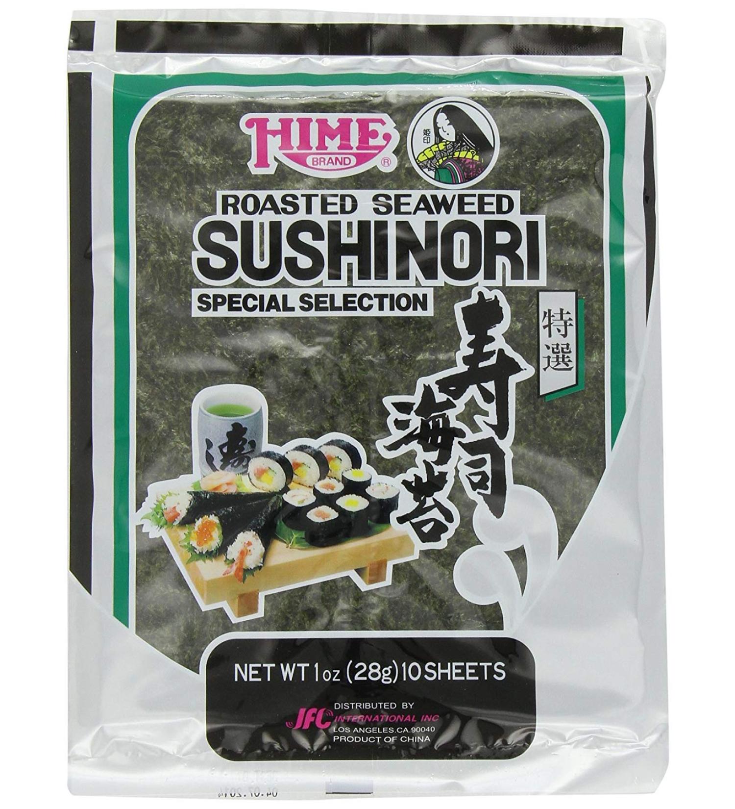 Hime Seaweed Sushi Nori 10 Sheets - 1 oz (Pack of 1) - Buy Online on SooperMarket.com