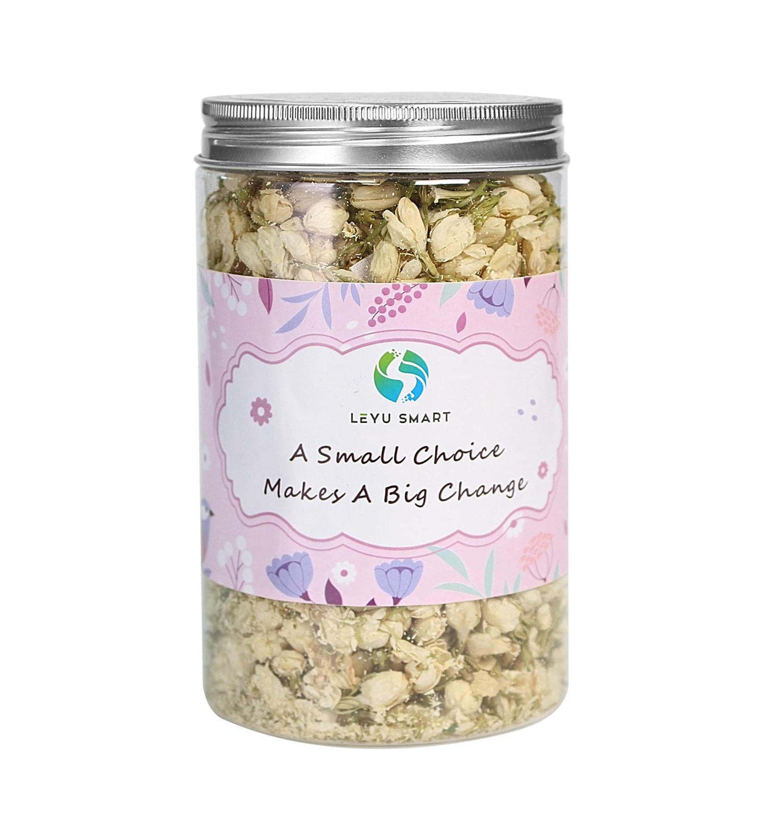 LeyuSmart Premium Jasmine Flower Tea: Dried Jasmine Buds Herbal Loose Leaf Tea 50g - Buy Online on SooperMarket.com