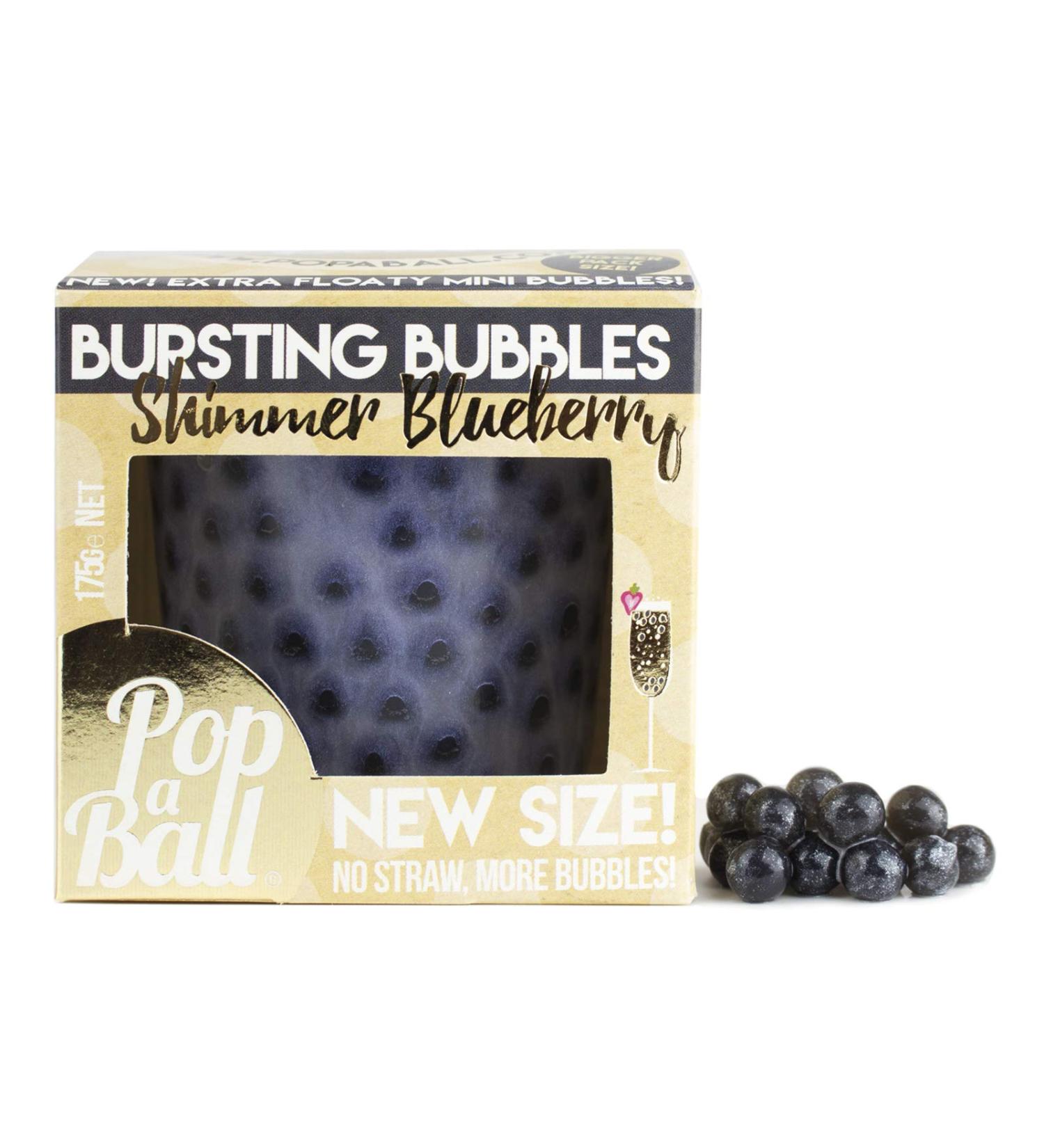 Popaball Shimmer Blueberry Bursting Bubbles 175g - Prosecco Gin Mocktail & Cocktail Gift Set for Her - Buy Online on SooperMarket.com