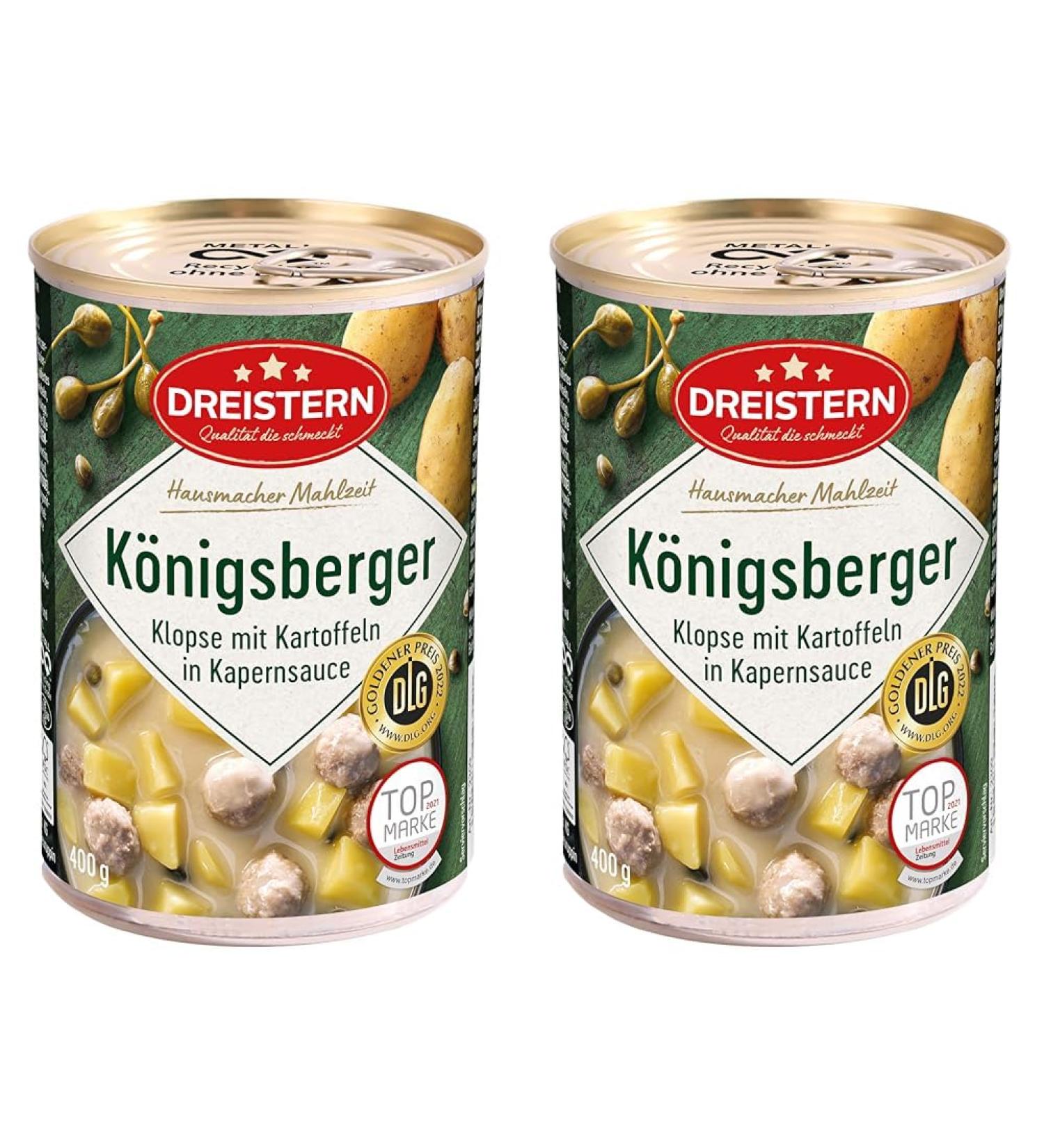 Dreistern K nigsberger Klopse with Potatoes - Authentic German Meatballs 400g (Pack of 2) | Free International Shipping - Buy Online on SooperMarket.com