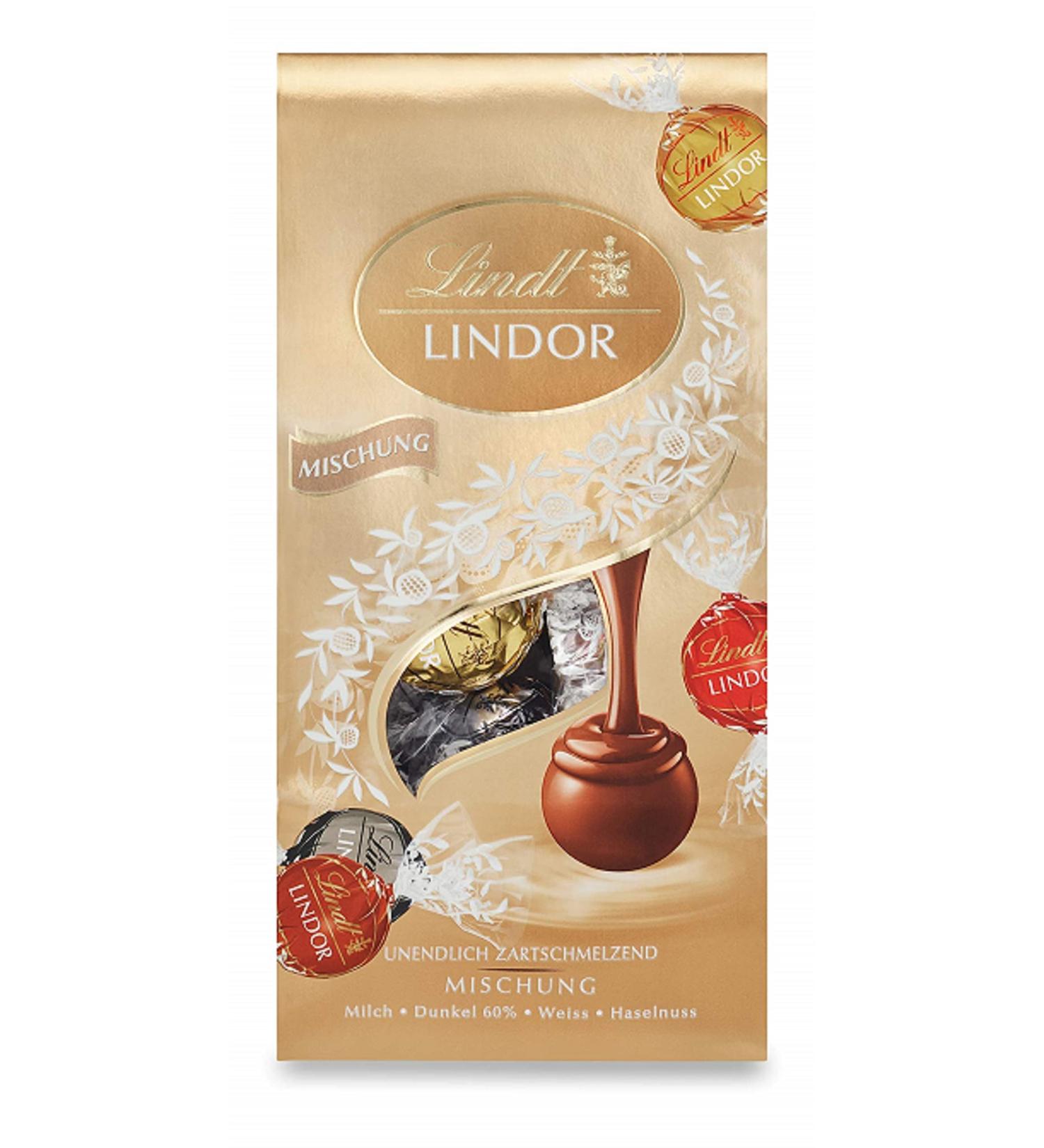 Lindt Lindor Chocolate Mixture - 137g Bag | Milk Dark White & Hazelnut Pralines | Perfect Gift for Chocolate Lovers - Buy Online on SooperMarket.com