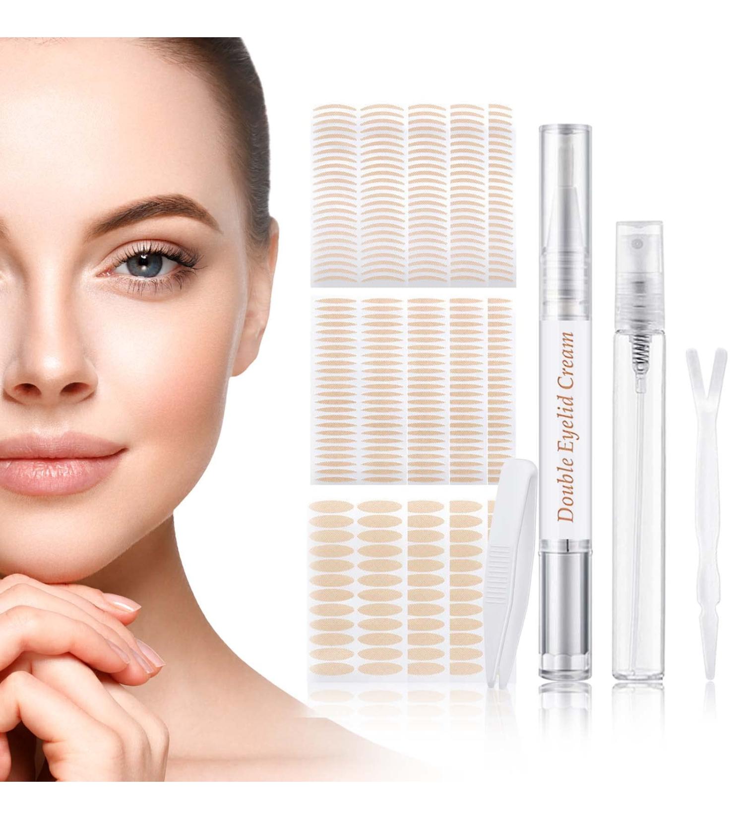 480Pcs Eyelid Lifter Strips: Double Eyelid Tape for Hooded Eyes - Invisible, Easy Lifting Solution for Droopy, Uneven, Mono Eyelids - 3 Shapes Included - Buy Online on SooperMarket.com