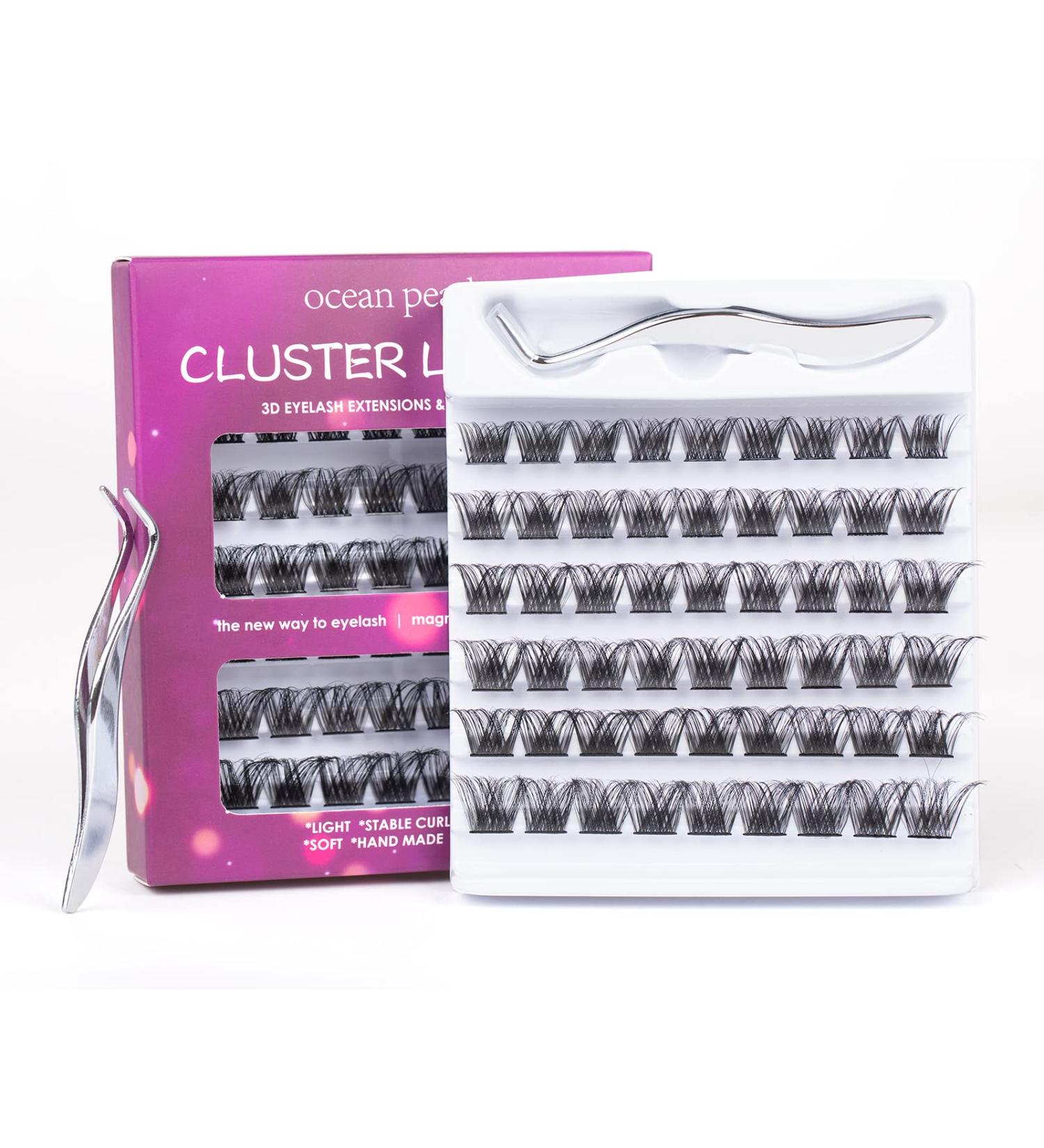 Lash Clusters 54 Pcs with Tweezers | C/CC/D Curl | Reusable DIY Eyelash Extension Kit | 10/12/14/15/16mm Length | Soft Comfortable False Eyelashes - Buy Online on SooperMarket.com
