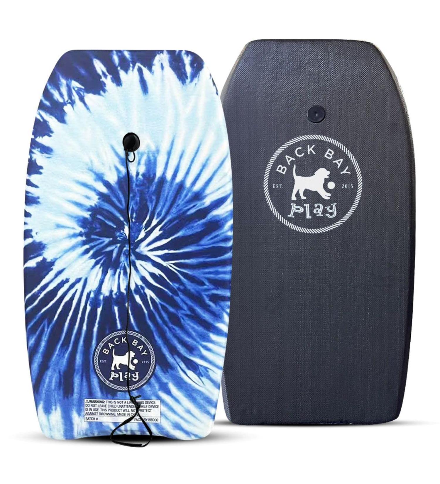 Back Bay Play 26-41 Body Board - Lightweight EPS Core Boogie Board for Beach | 33 Inch Ice Tie Dye Design | Wrist Leash Surfing for Kids & Adults - Buy Online on SooperMarket.com