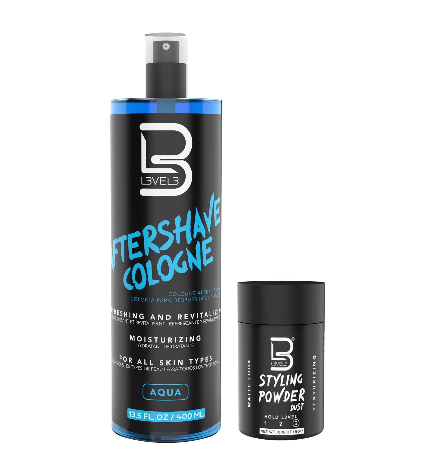 L3 Level 3 After Shave Spray Cologne - Softens Skin - Refreshes and Relieves Face and Skin - Styling Powder Included Aqua - Buy Online on SooperMarket.com