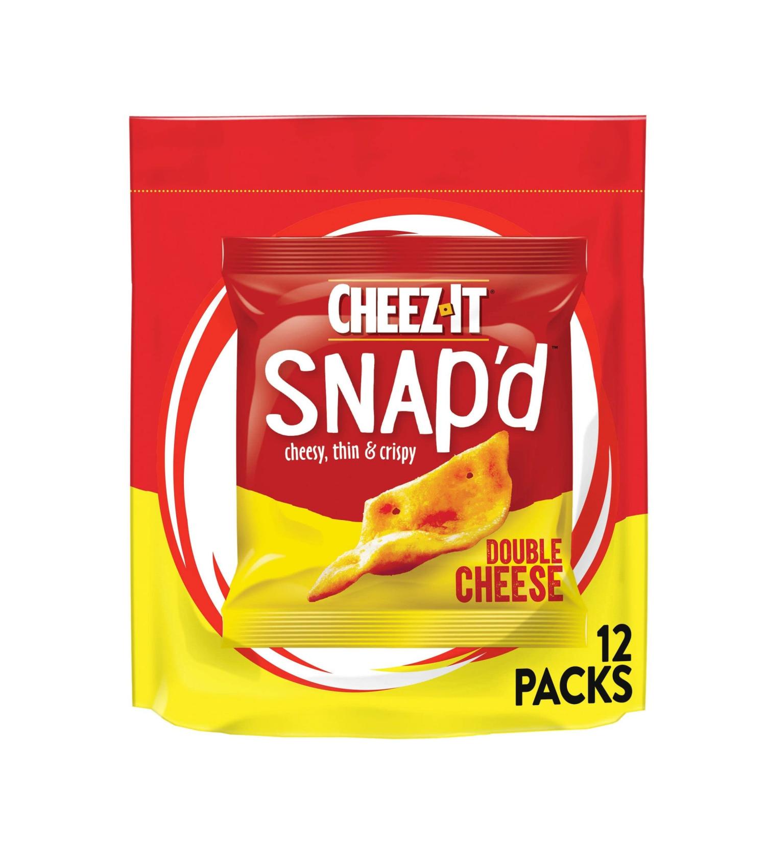 Cheez-It Snap'd Double Cheese Cracker Chips - Thin & Crunchy Lunch Snack - 9oz Bag (12 Packs) - Buy Online on SooperMarket.com